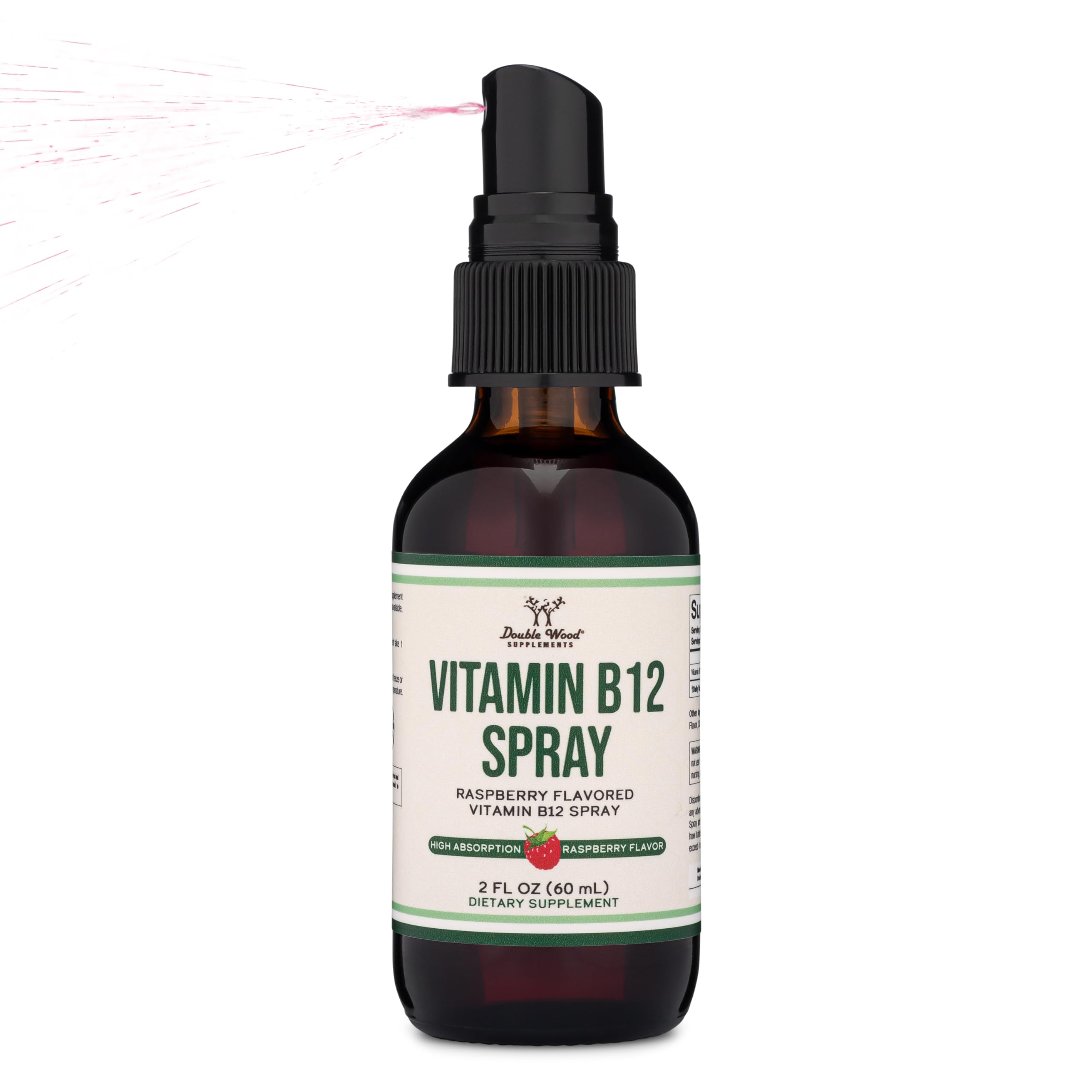 Vitamin B12 Sublingual Spray (2 Spray Dose of Vitamin 12 1000mcg, 3 Spray Serving Size Double Wood Supplements uk supplements