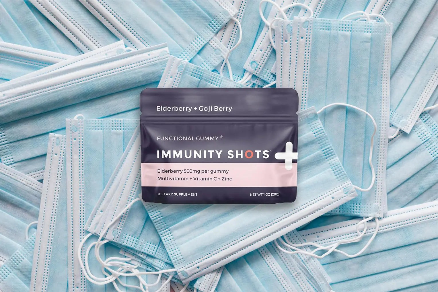 SGC Immunity Shots - Elderberry and Goji Berry 500mg Multivitamin Gummies (12-Packs, 4 Per Pack) Immune System Support Supplement SGC uk supplements