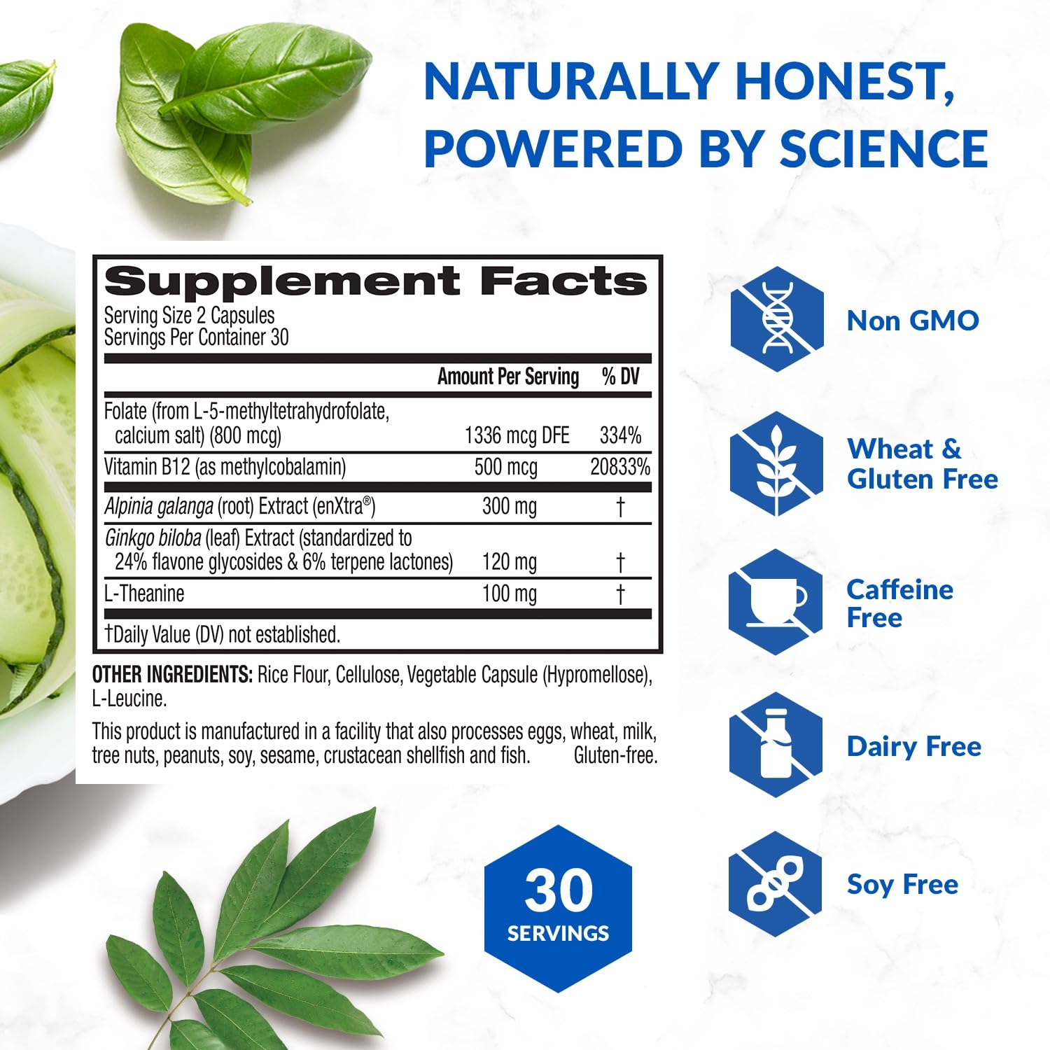 BioTrust Brain Bright – Daily Nootropic Boost for Focus, Concentration, Mental Clarity – Caffeine Free Nootropics Brain Support Supplement – Thai Ginger, Ginkgo, Folate, L-Theanine – 30 Servings BioTrust uk supplements