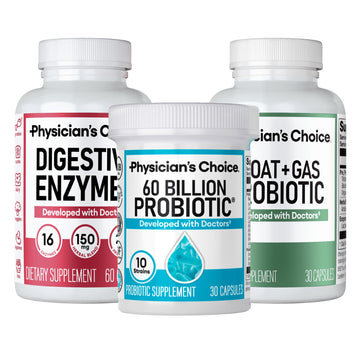 Physician's CHOICE Gut Guardian Bundle: Advanced Bloating & Digestion Support with 60 Billion Probiotic, Digestive Enzymes & Bloat + Gas Probiotic - Daily Gut Health Support for Women and Men Physician's CHOICE uk supplements