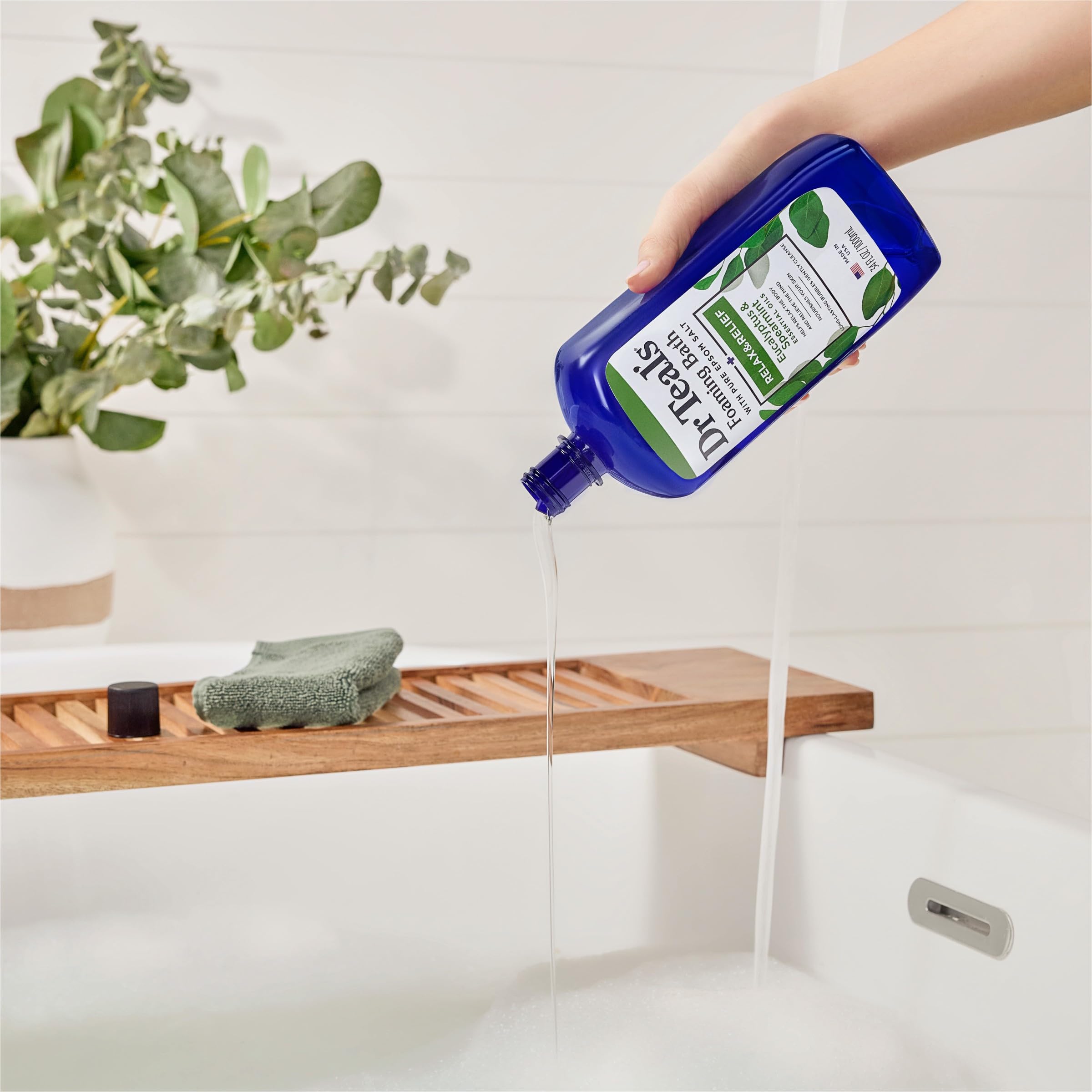 Dr Teal's Foaming Bath with Pure Epsom Salt, Relax & Relief with Eucalyptus & Spearmint Dr Teal's uk supplements