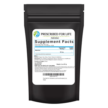 Prescribed For Life Adenine Powder, Vitamin B4 Adenine Supplement, A Nucleobase Purine Derivative (56g) Prescribed For Life uk supplements