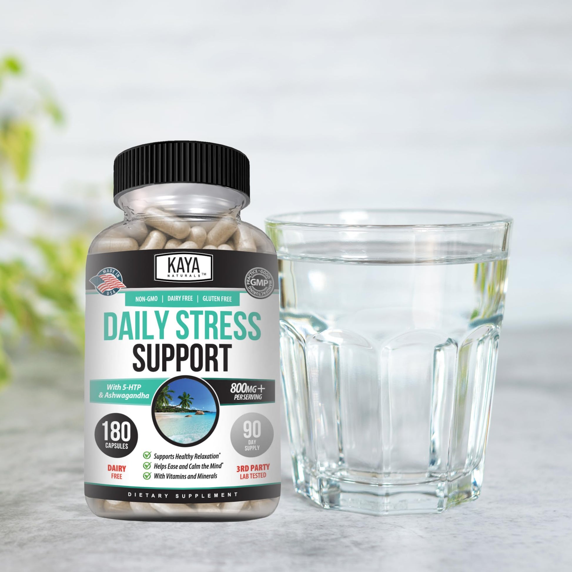 Kaya Naturals - Natural Herbal Support Vitamin Supplement are Designed to Help You find Balance and Relaxation in Your Daily Routine - Vitamin Supplement - 180 Capsules Kaya Naturals uk supplements