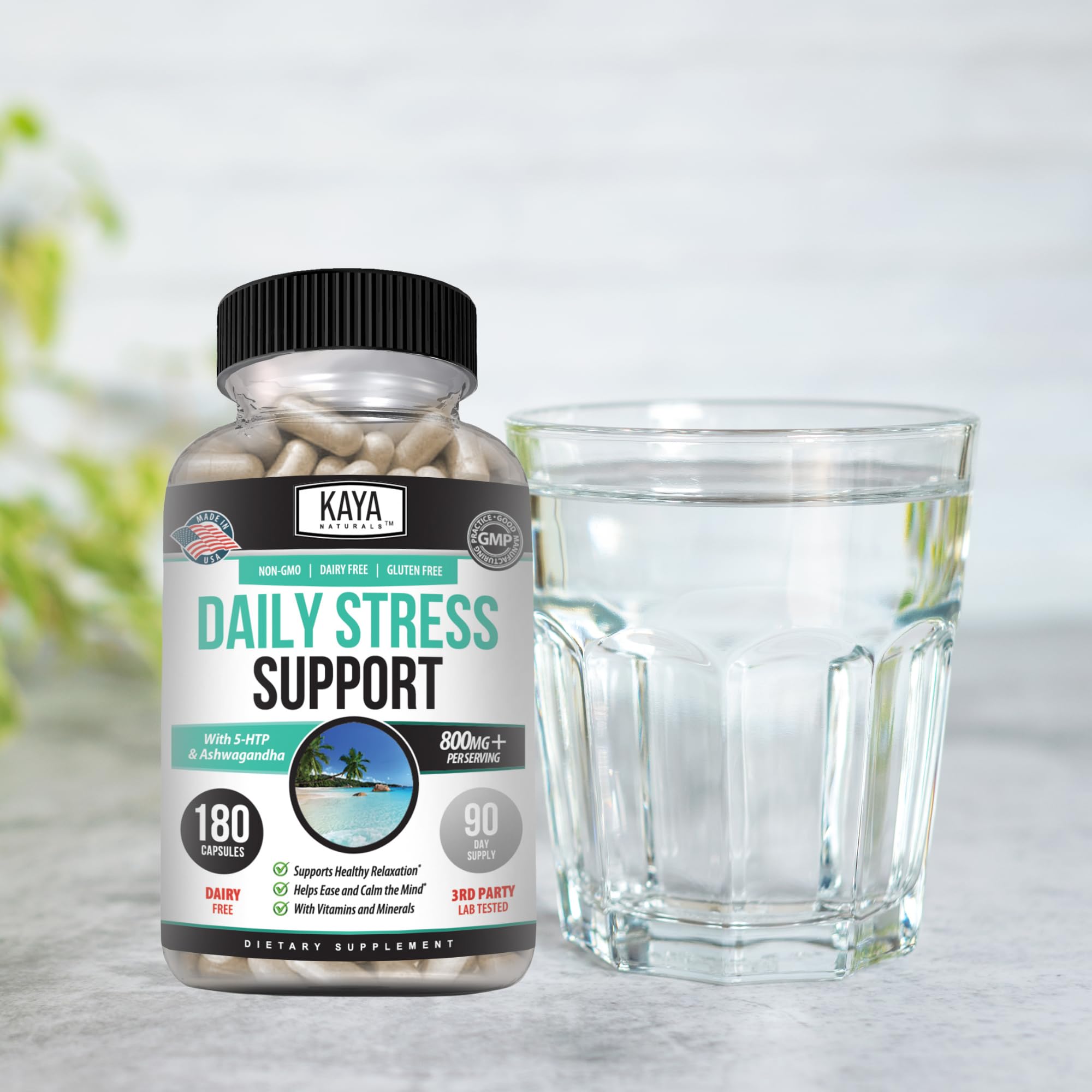 Kaya Naturals - Natural Herbal Support Vitamin Supplement are Designed to Help You find Balance and Relaxation in Your Daily Routine - Vitamin Supplement - 180 Capsules Kaya Naturals uk supplements