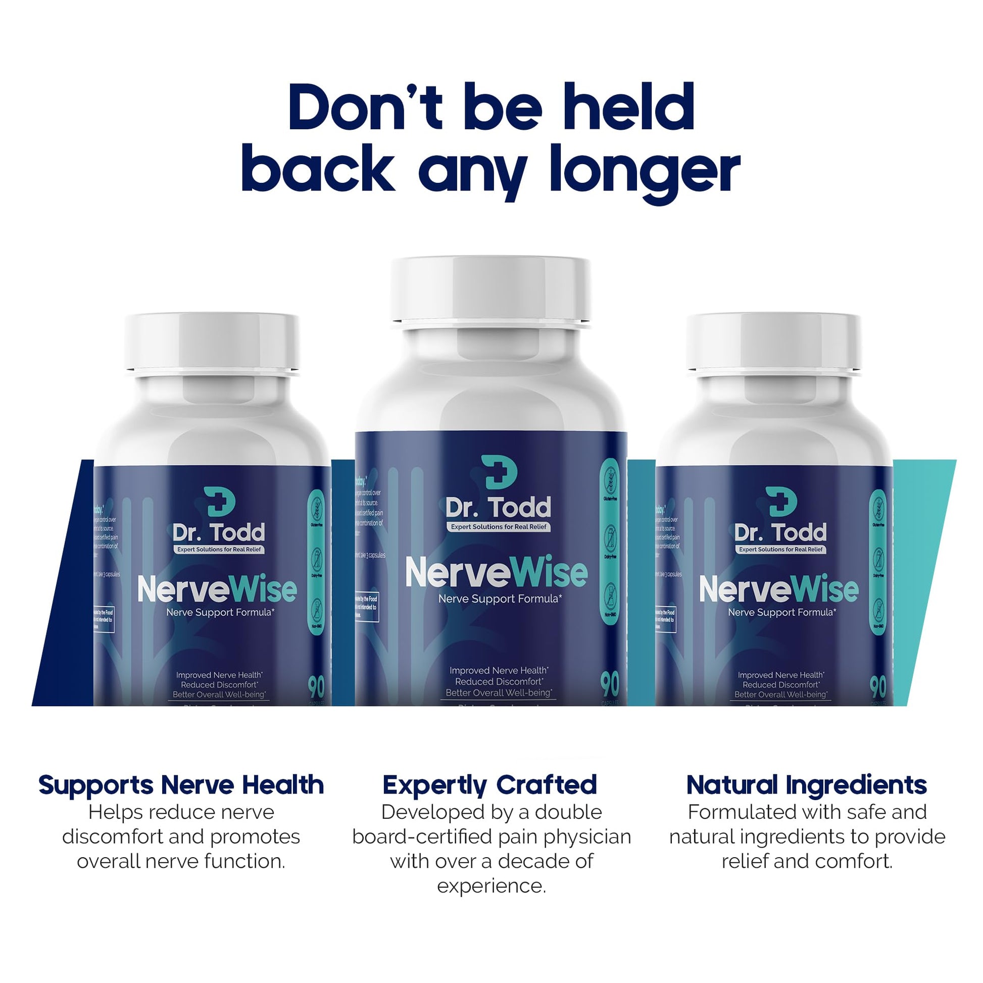 Dr. Todd NerveWise Nerve Support Supplement for Foot, Hand & Leg Comfort – Daily Formula for Healthy Nerve Function, Helps Support Nerve Balance, Body Comfort & Overall Nerve Wellness – 30 Day Supply Dr. Todd uk supplements