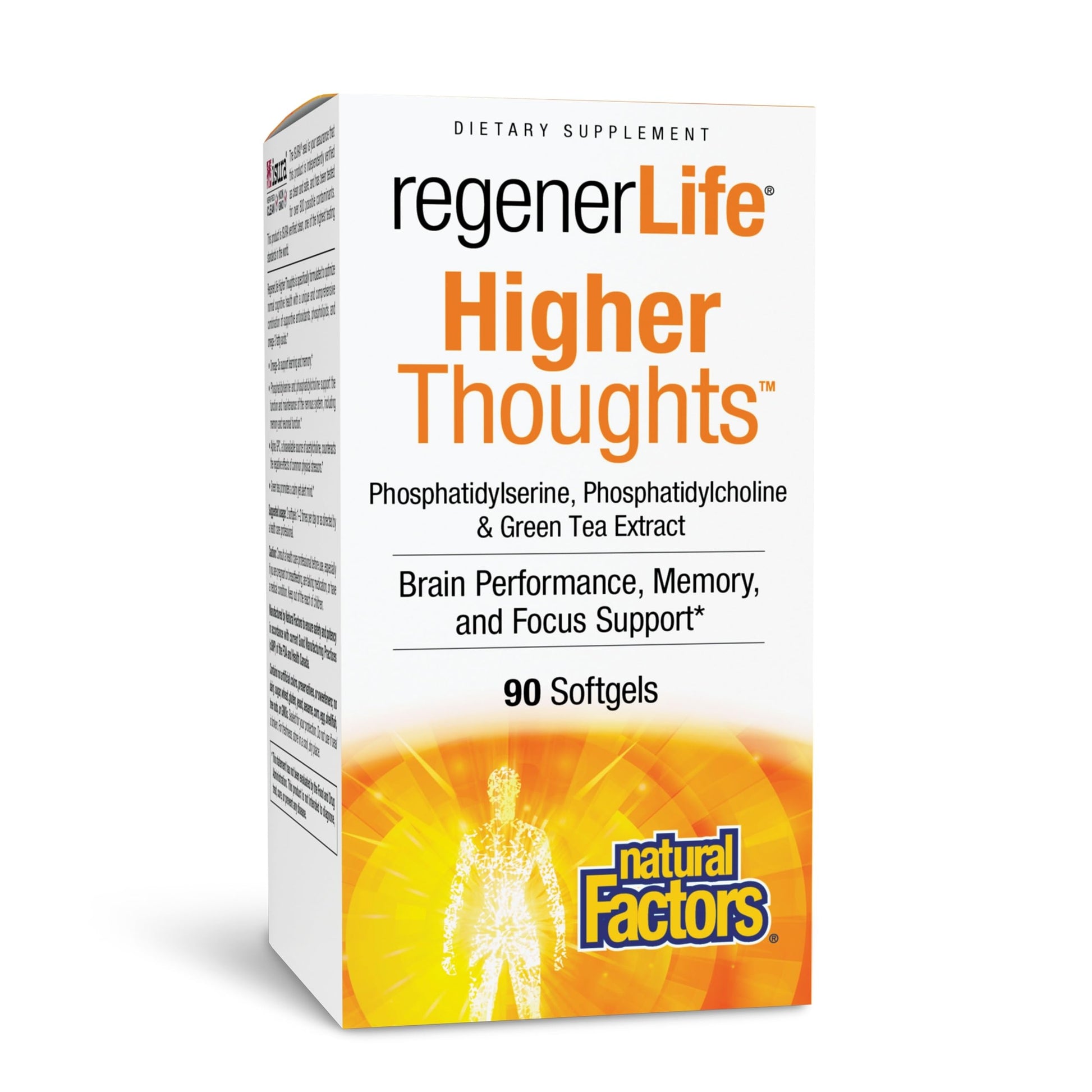Natural Factors Higher Thoughts - Supports Cognitive & Cardiovascular Health* - Fish Oil, Fatty Acids, EPA, DHA & More - 90 Softgels Natural Factors uk supplements