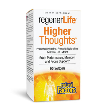 Natural Factors Higher Thoughts - Supports Cognitive & Cardiovascular Health* - Fish Oil, Fatty Acids, EPA, DHA & More - 90 Softgels Natural Factors uk supplements