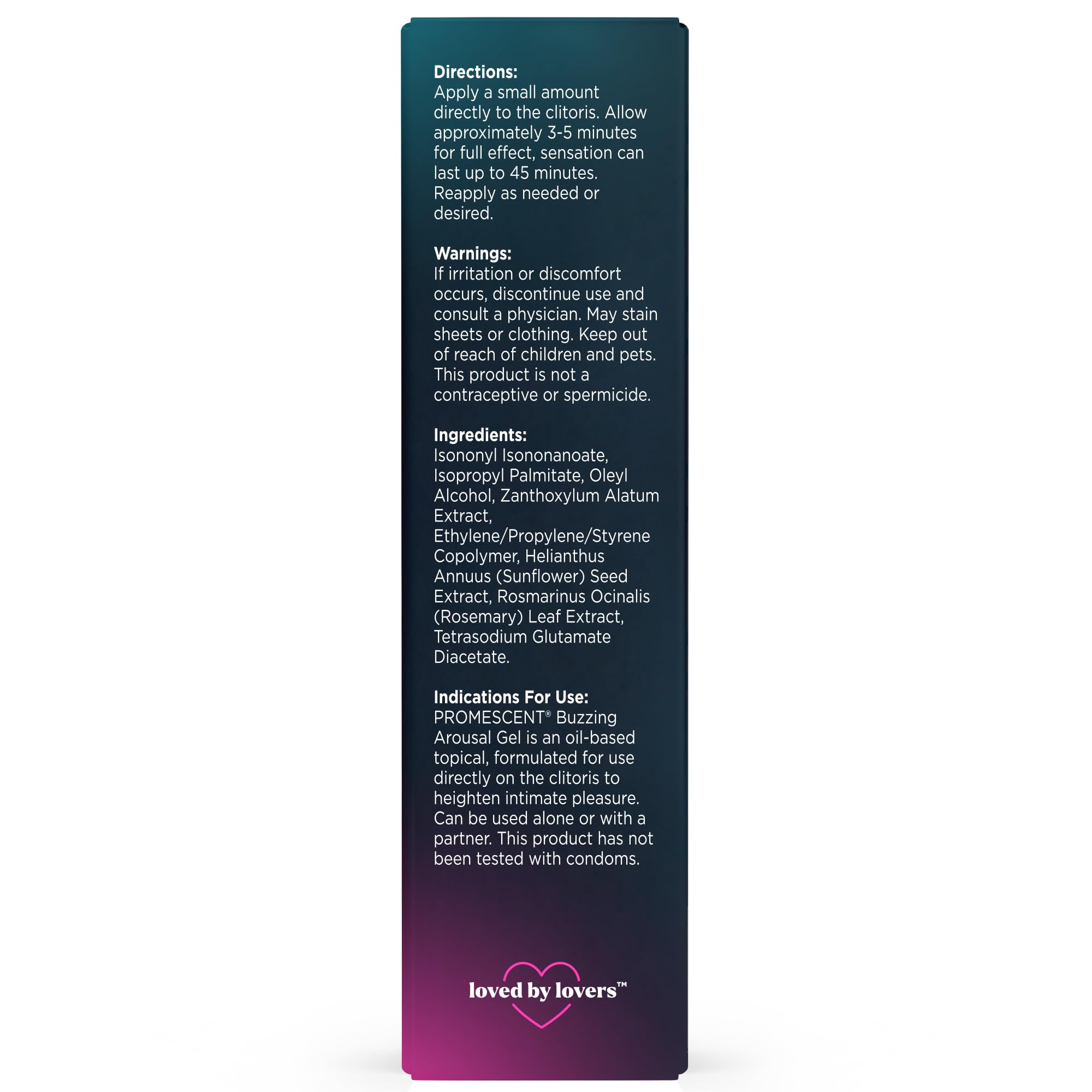 Promescent Buzzing Gel for Women – Arousal Enhancing Intimate Lubricant, Non-Sticky & Long-Lasting, Personal Lube for Increased Heightened Feeling, 75 Uses (15ml) Promescent uk supplements