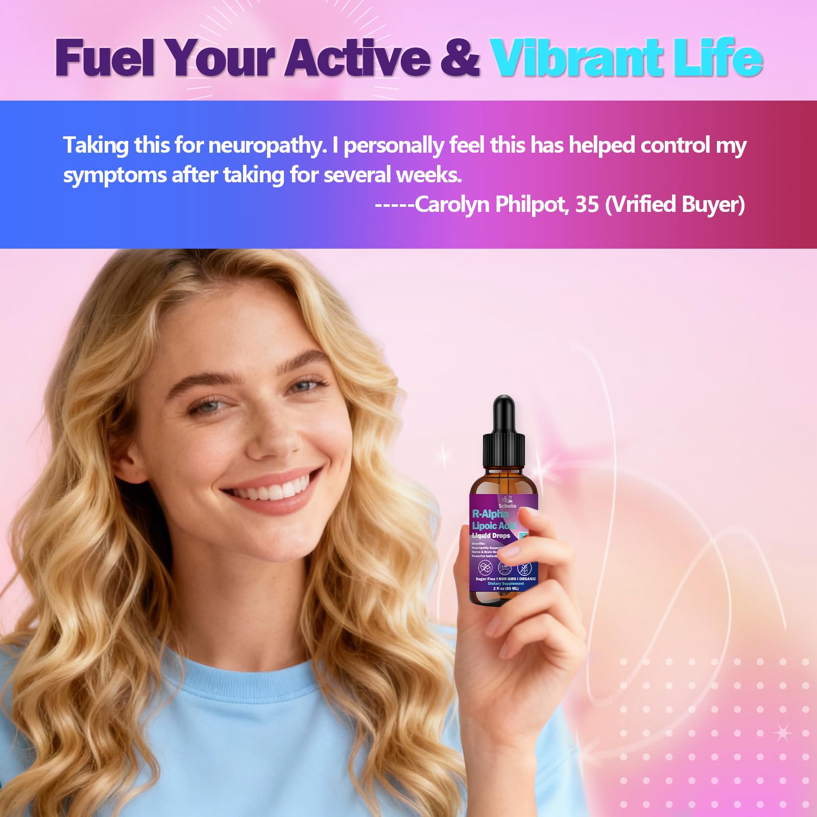 R Alpha Lipoic Acid 600mg Liquid Drops for Neuropathy, Advanced 11-in-1 Stabilized R-ALA Supplement w. Benfotiamine Acetyl L-Carnitine Vitamin C E for Antioxidant Nerve Brain Energy Health Non GMO Scibalia uk supplements