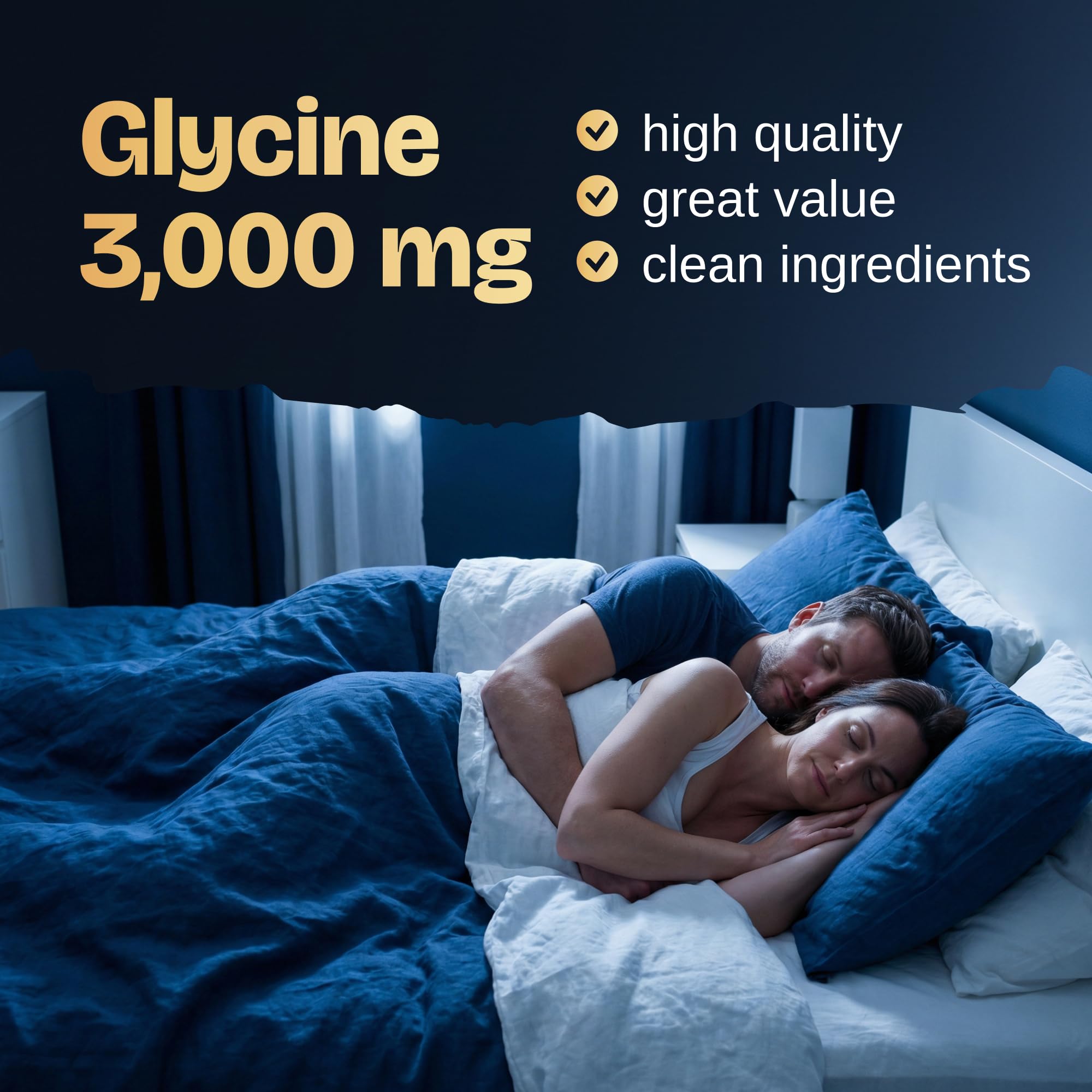 Nocturna Glycine Supplement – 100% Pure 3g Glycine Powder for Sleep, Calm & Recovery – USA Made Sleep Aid for Men & Women – Non-GMO & Completely Natural - 6.3Oz for 60 Servings Nocturna uk supplements