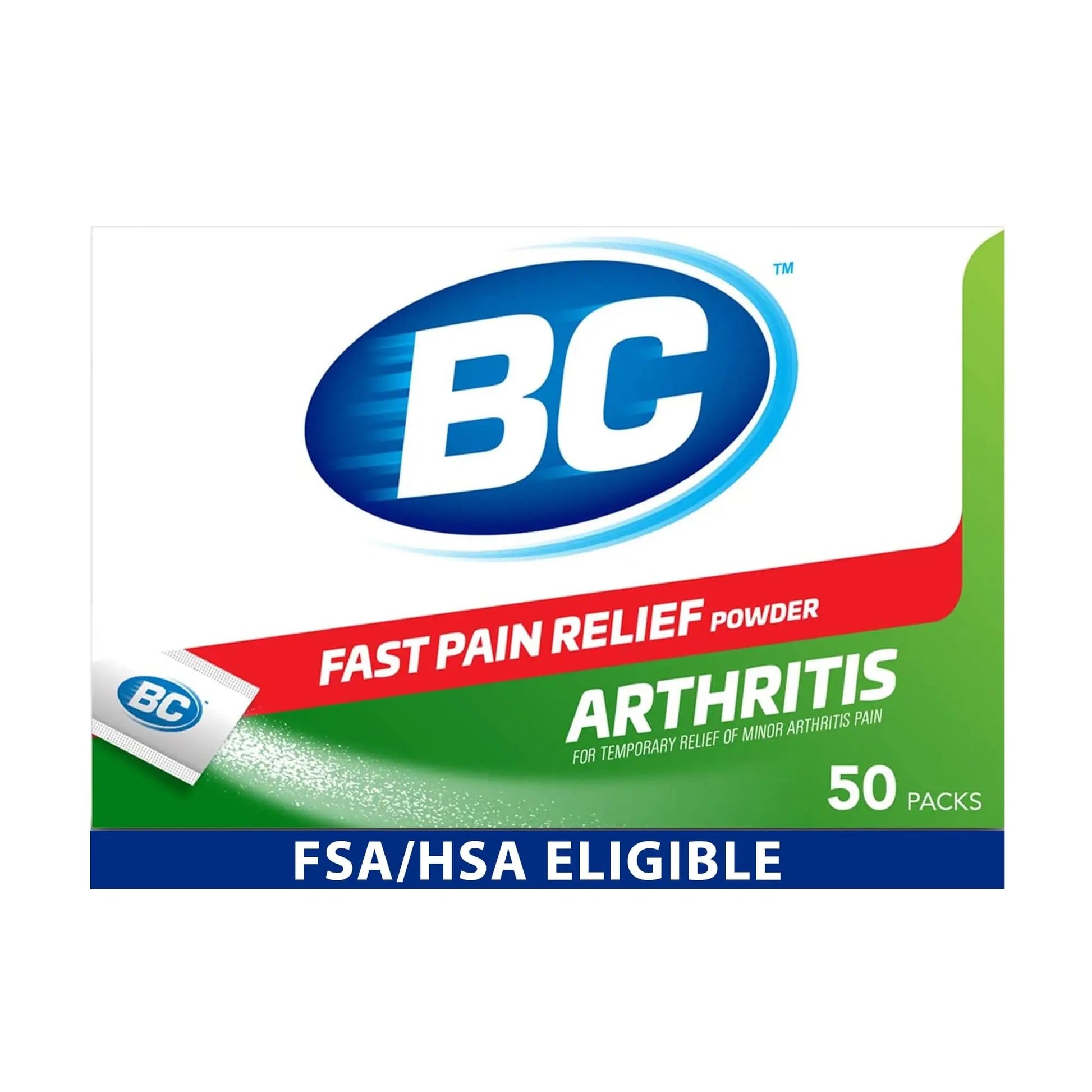 BC Pain Relief Powder, Arthritis Pain, 50 ct (Pack of 1) BC uk supplements