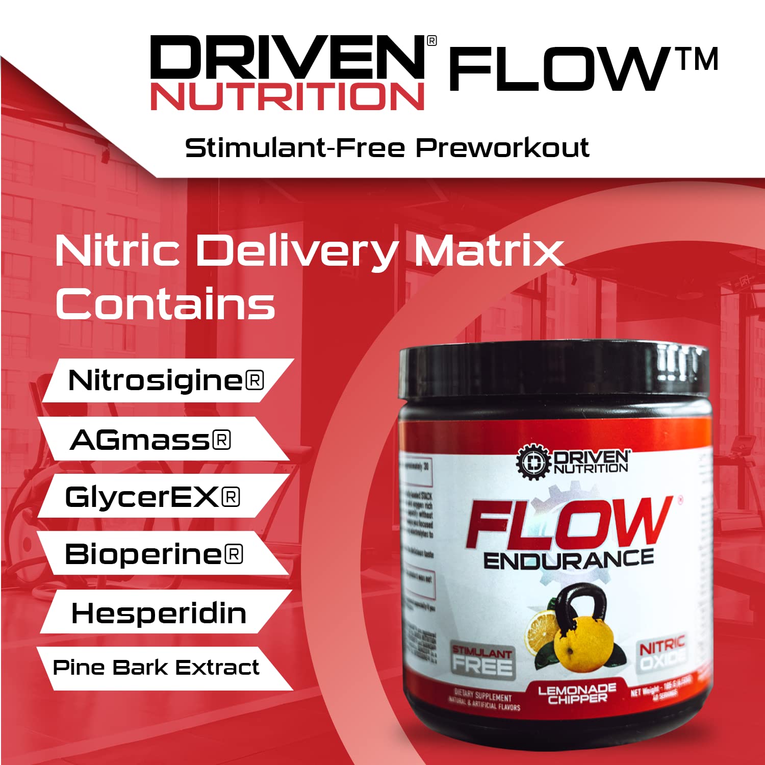 Driven Nutrition Flow - Cognitive Nitric Oxide Nootropic - Endurance & Energy - Increase Driven Nutrition uk supplements