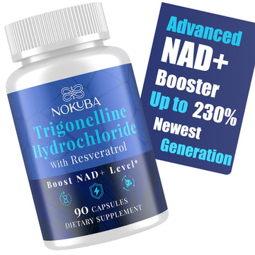 Nokuba NAD Supplement - NMNH Alternative with Trigonelline HCL 500mg & Resveratrol - NAD+ Precursors Plant Extraction - Support Cellular Energy & Healthy Aging & Brain for Women & Men - 90 Capsules Nokuba uk supplements