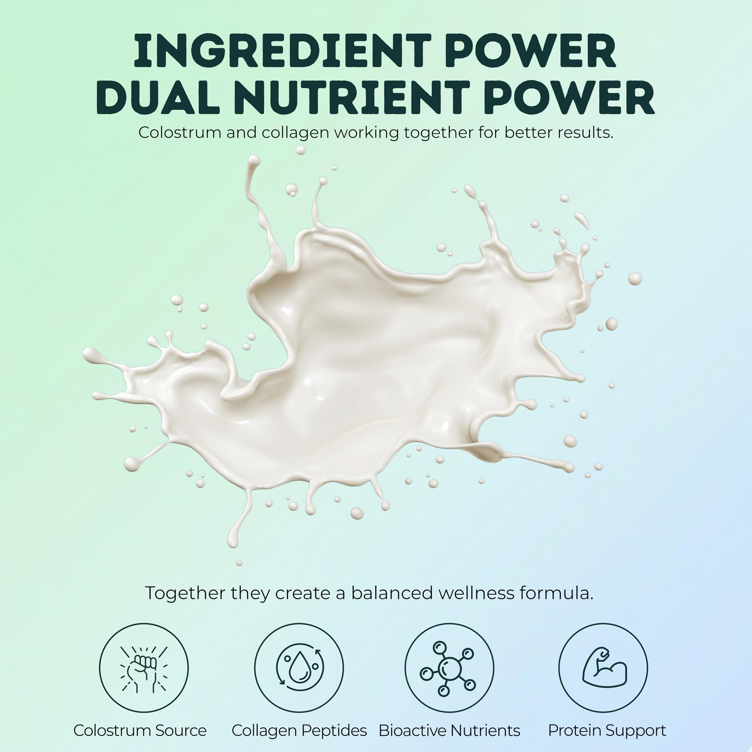 Bovine Colostrum and Hydrolyzed Collagen Peptides Powder Supplement for Women & Men - Supports Gut Health, Joint & Bone Health, Hair Skin Nails - Grass-Fed, Non-GMO, Gluten Free, 300g (30 Servings) OVIDA uk supplements