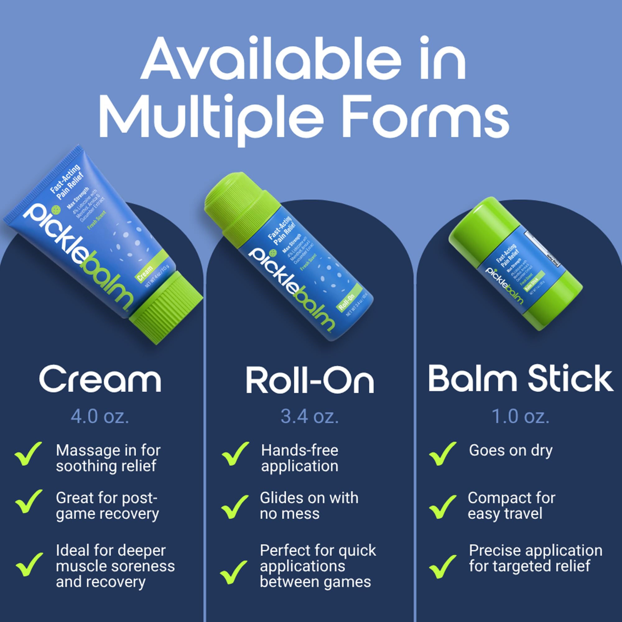 PickleBalm Pickleball In-Game Muscle Pain Relief Roll-On with 4% Lidocaine, Arnica, Menthol, Cucumber Seed Extract for Shoulders, Knees, Wrists, and More, 3.4oz Roll-On Applicator PickleBalm uk supplements