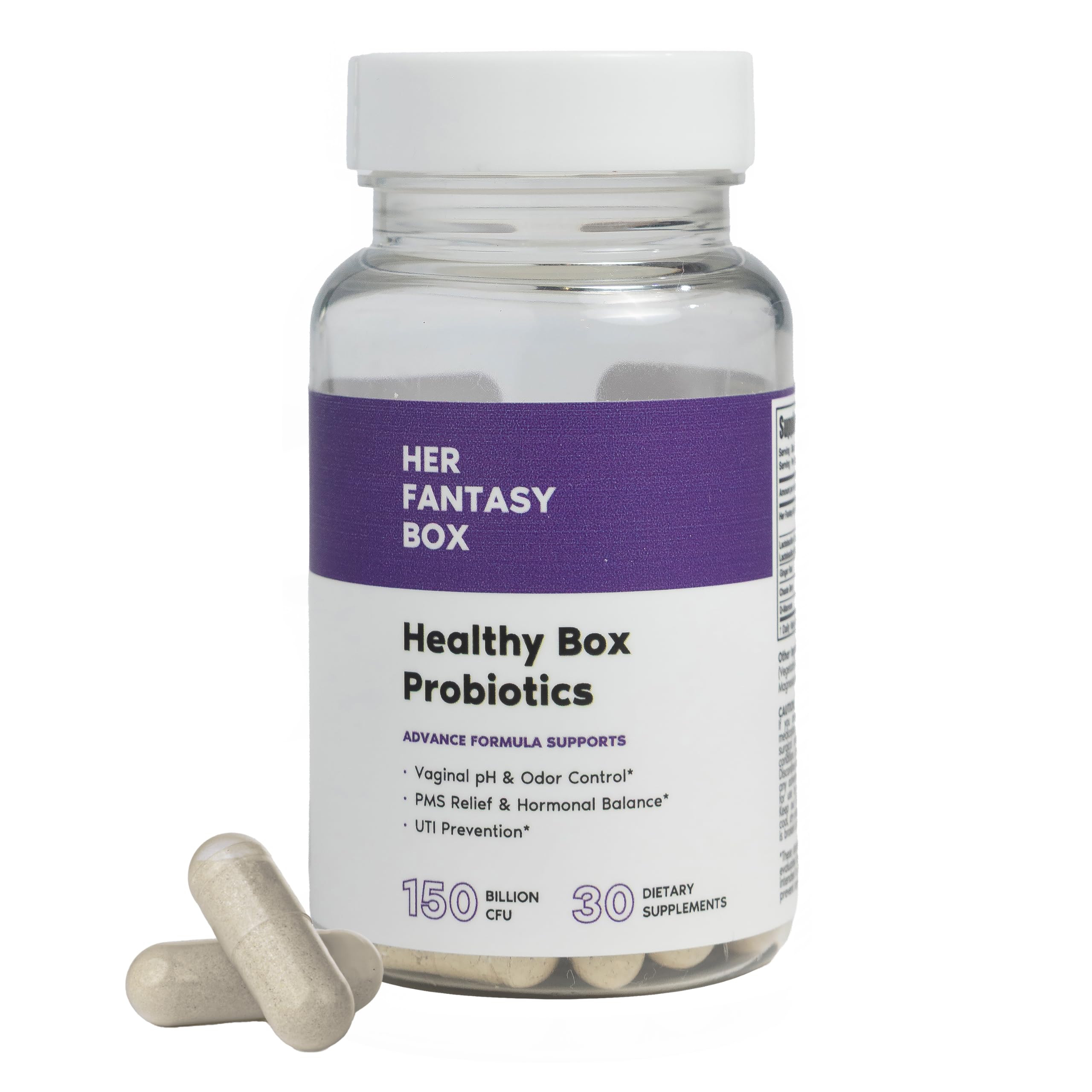 Her Fantasy Box | Healthy Box | Vaginal Probiotics for Women – Prebiotics + Advanced Lactobacillus Blend – Hormonal Balance, PMS Relief – Feminine Health Support with Cranberry & D-Mannose Her Fantasy Box uk supplements
