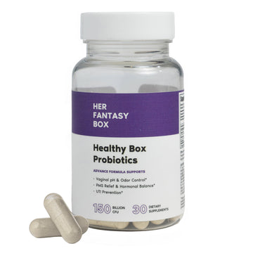 Her Fantasy Box | Healthy Box | Vaginal Probiotics for Women – Prebiotics + Advanced Lactobacillus Blend – Hormonal Balance, PMS Relief – Feminine Health Support with Cranberry & D-Mannose Her Fantasy Box uk supplements