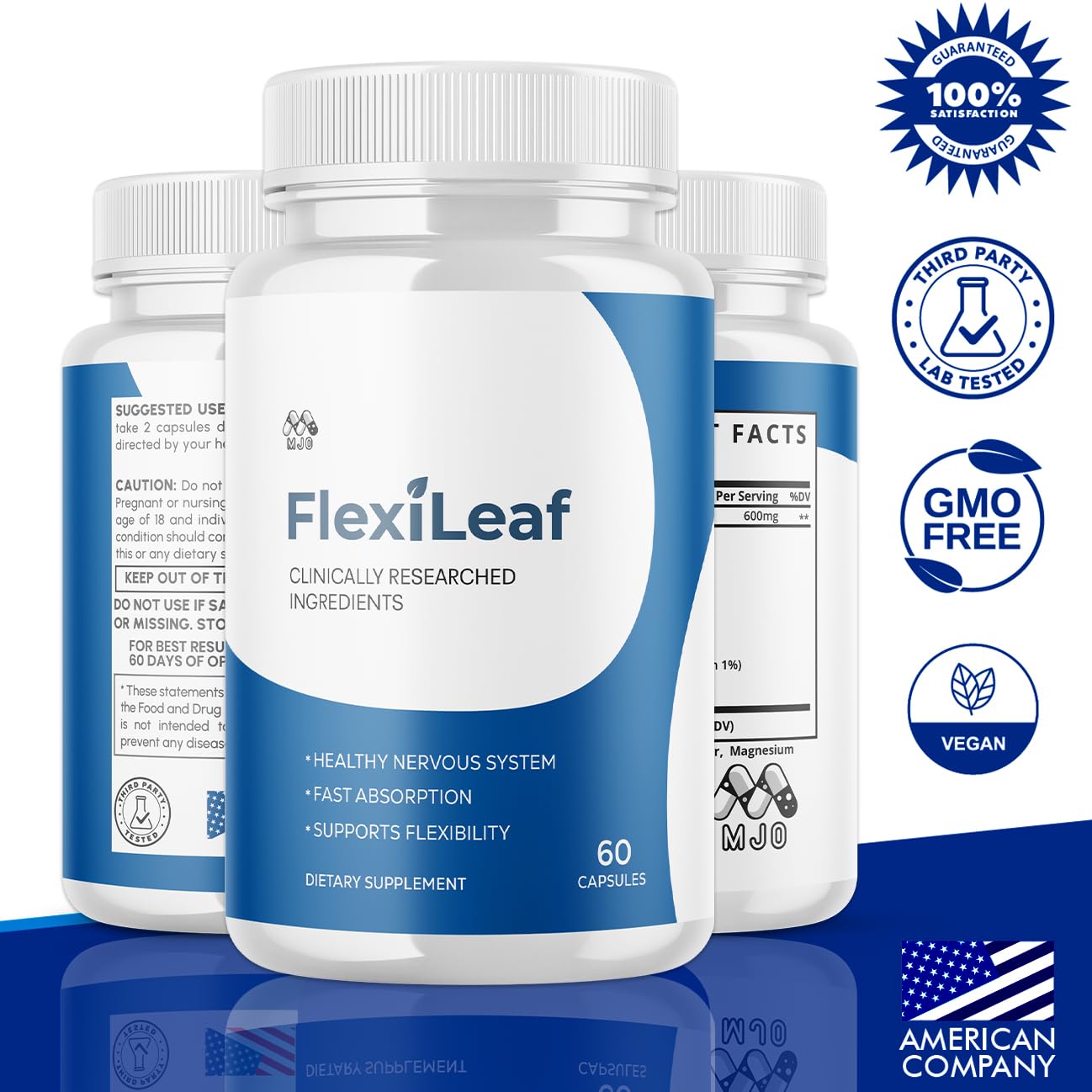 (2 Pack) Flexileaf Capsules, Official Flexileaf Pills with All Natural Ingredients, Advanced Health and Overall Wellness Multivitamin Supplement Maximum Strength Support Formula (120 Capsules) MJO uk supplements