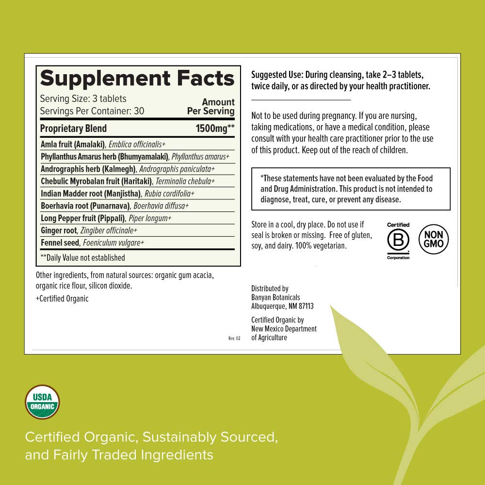 Banyan Botanicals Total Body Cleanse – Organic Detox Supplement with Amla & Manjistha Banyan Botanicals uk supplements