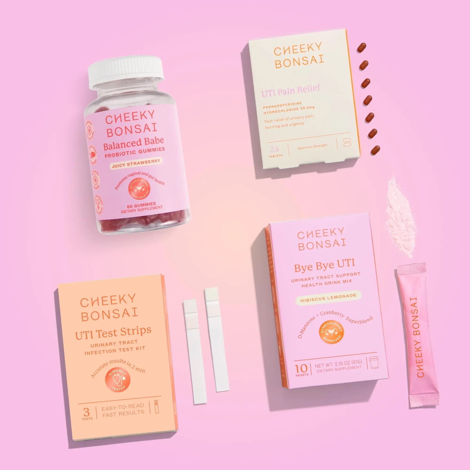 Cheeky Bonsai, Urinary Tract Infection (UTI) Test Strips, Accurate Results in 2 Minutes, Clinically Tested, Same Test Doctors Use, Easy to Read Results, 3 Count Cheeky Bonsai uk supplements