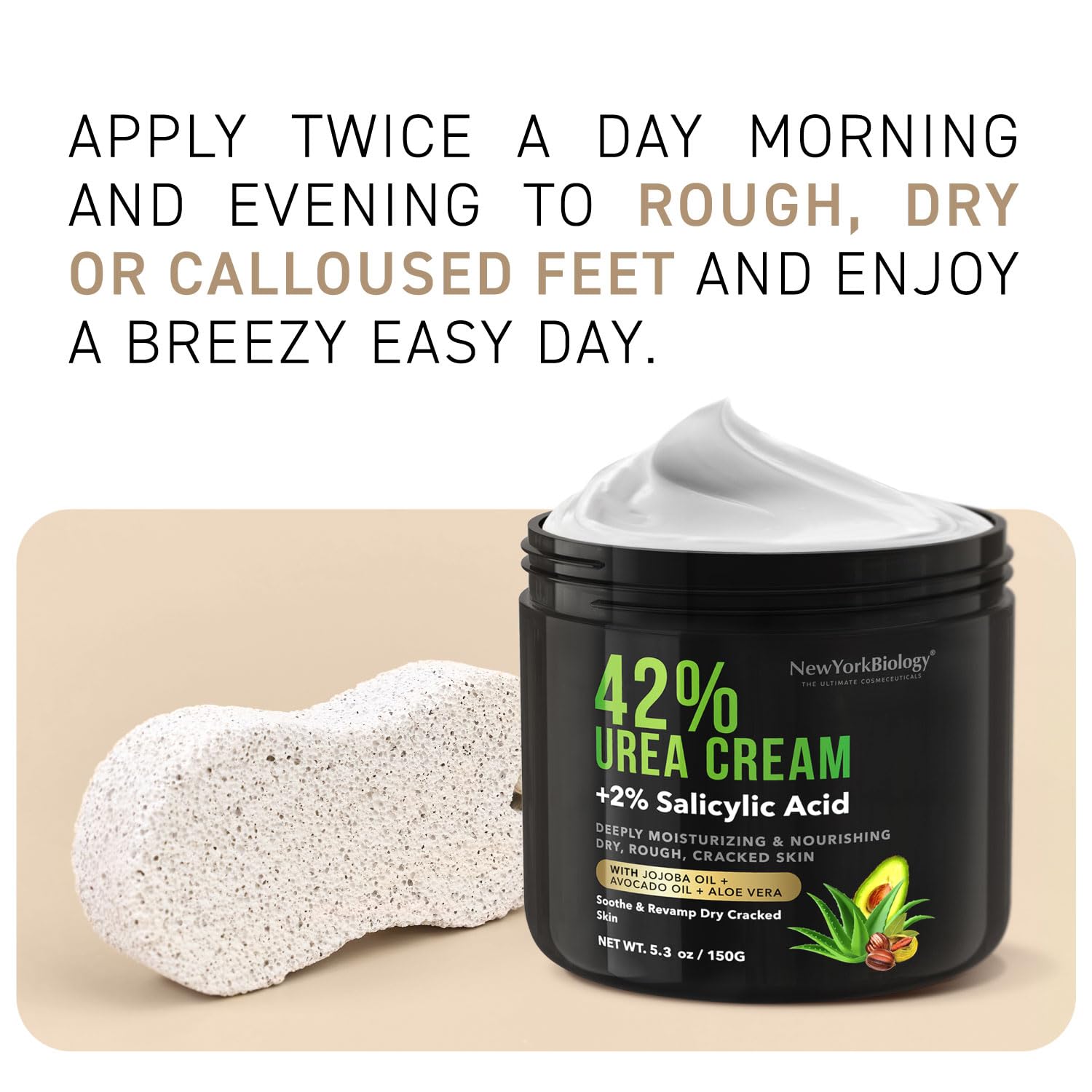 New York Biology 42% Urea Cream with 2% Salicylic Acid - Moisturizing Urea Foot Cream NEW YORK BIOLOGY THE ULTIMATE COSMECEUTICALS uk supplements