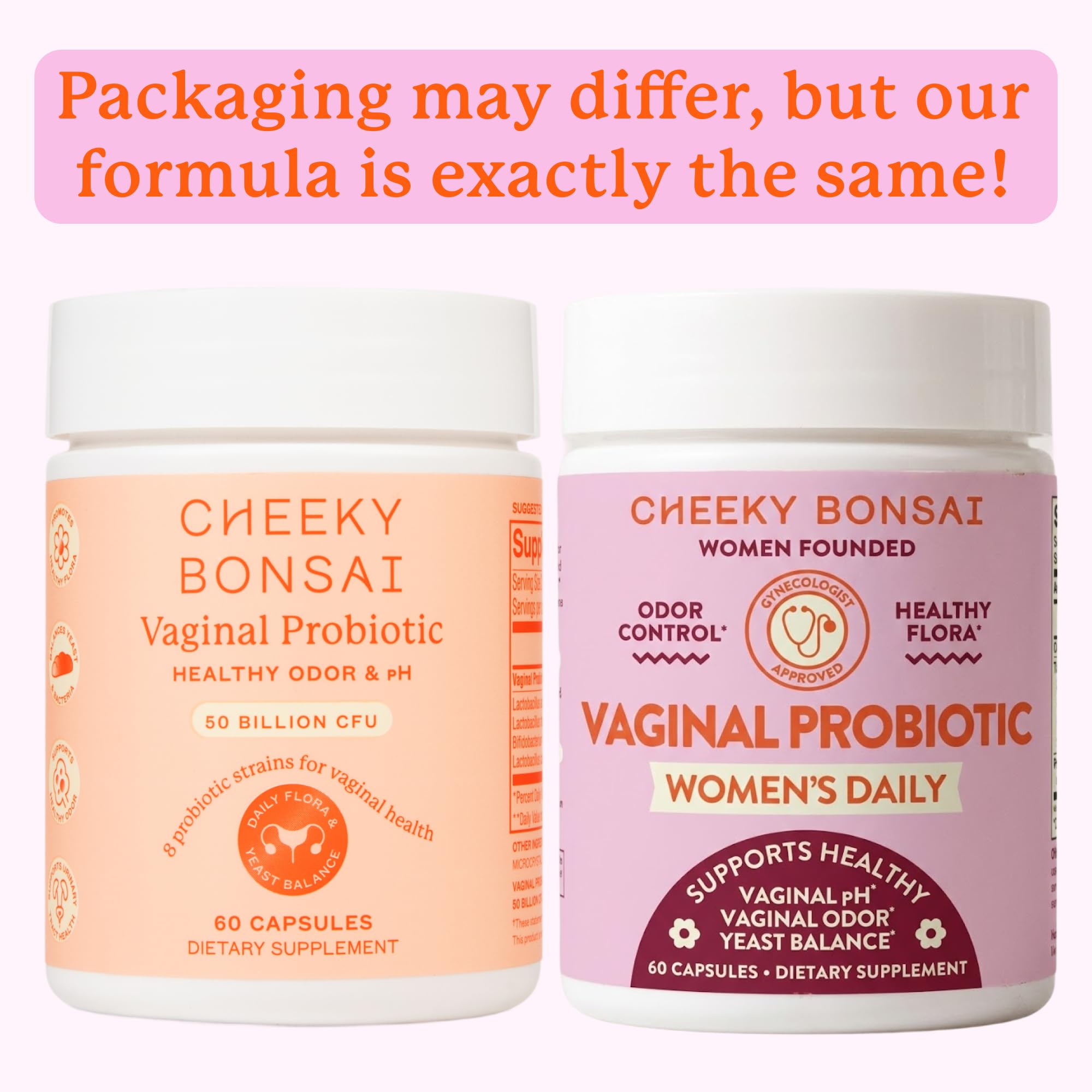 Cheeky Bonsai Vaginal Probiotic for Women pH Balance with Maximum Support 20 Billion CFU Probiotics - 8 Unique Strains for Her - Lactobacillus Blend - 60 Capsules Cheeky Bonsai uk supplements