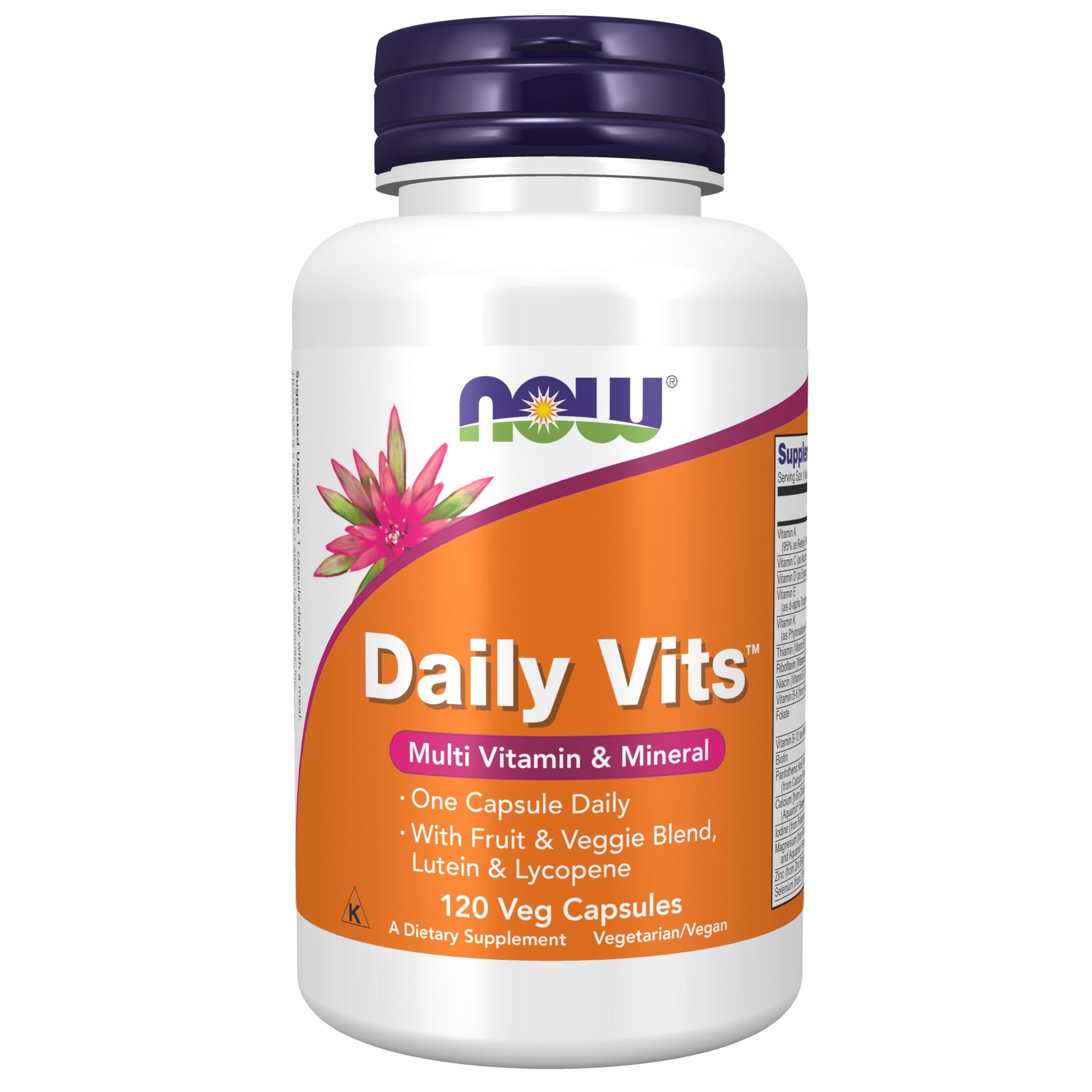 NOW Foods Supplements, Daily Vits™ with Fruit & Veggie Blend, Lutein and Lycopene, 120 Veg Capsules NOW Foods uk supplements