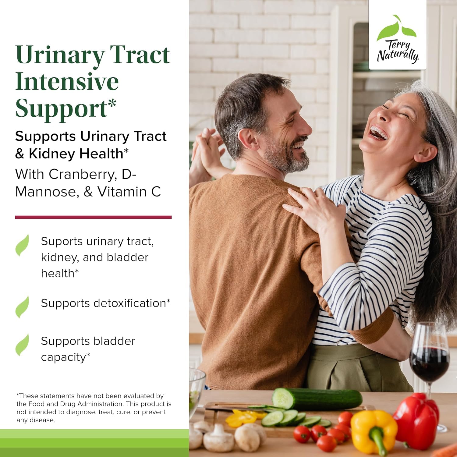 Terry Naturally Urinary Tract Intensive Support - Supplement with Cranberry for Bladder Health Support - Kidney Health Supplement with D-Mannose & Vitamin C - 60 Capsules (30 Servings) Terry Naturally uk supplements