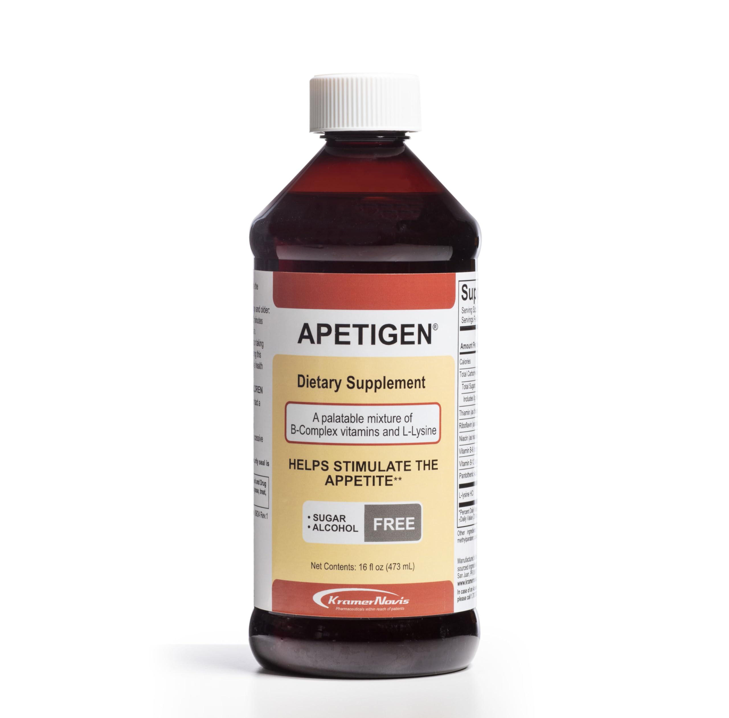 Apetigen Appetite Stimulant for Kids & Adults – Vitamin B-Complex with L-Lysine Liquid – Sugar Free Weight Gain Supplement for Picky Eaters – Caramel Flavor, 16oz Apetigen uk supplements
