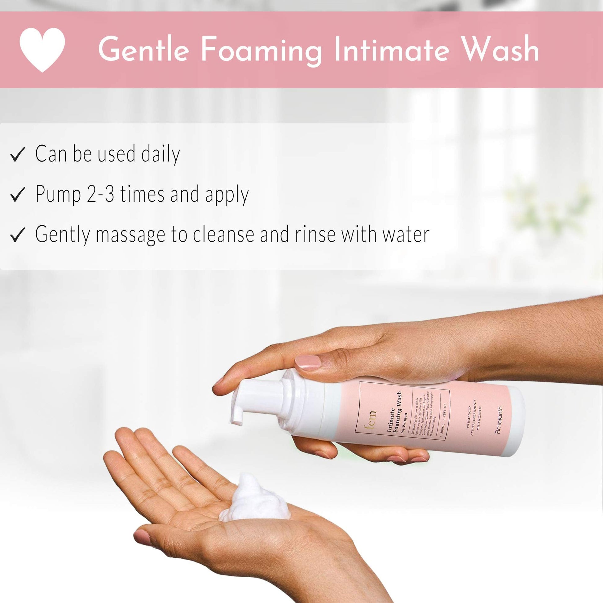 fem pH Balance Intimate Wash for Women, Feminine Wash for Sensitive Skin, Gentle Cleanser Amaranth uk supplements