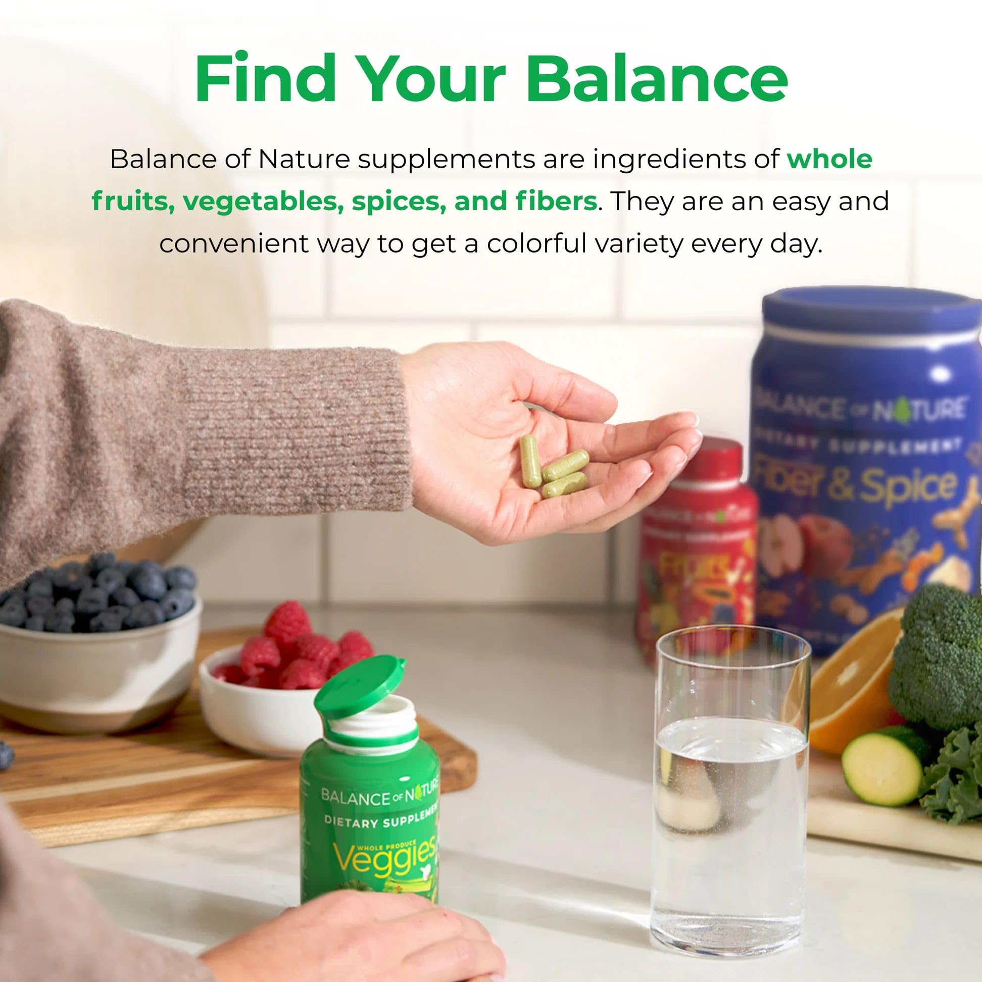Balance of Nature Whole Veggies Supplement with Superfood Vegetables Balance of Nature uk supplements