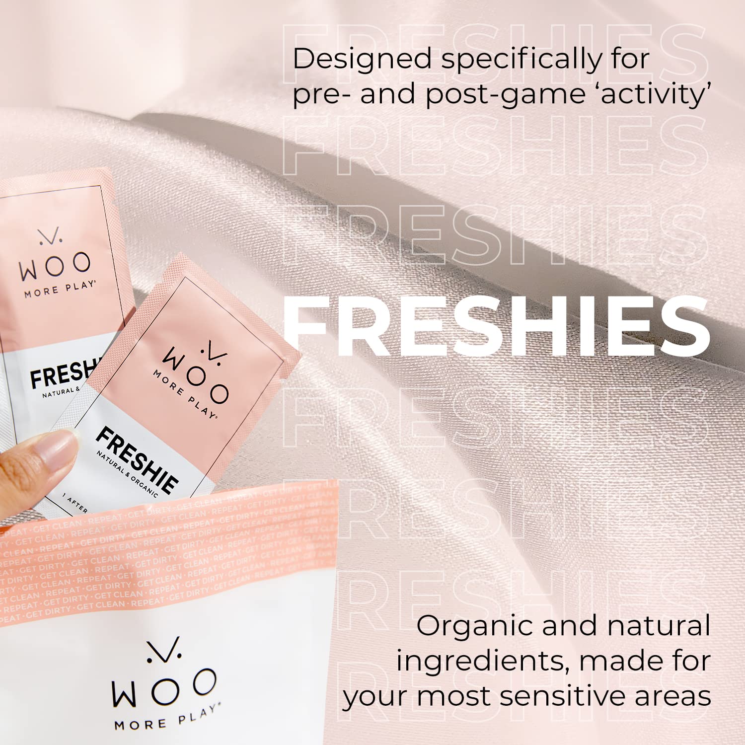 Woo More Play Freshies: All-Natural Feminine Intimacy Towelette Wipes with Coconut Oil Woo More Play uk supplements