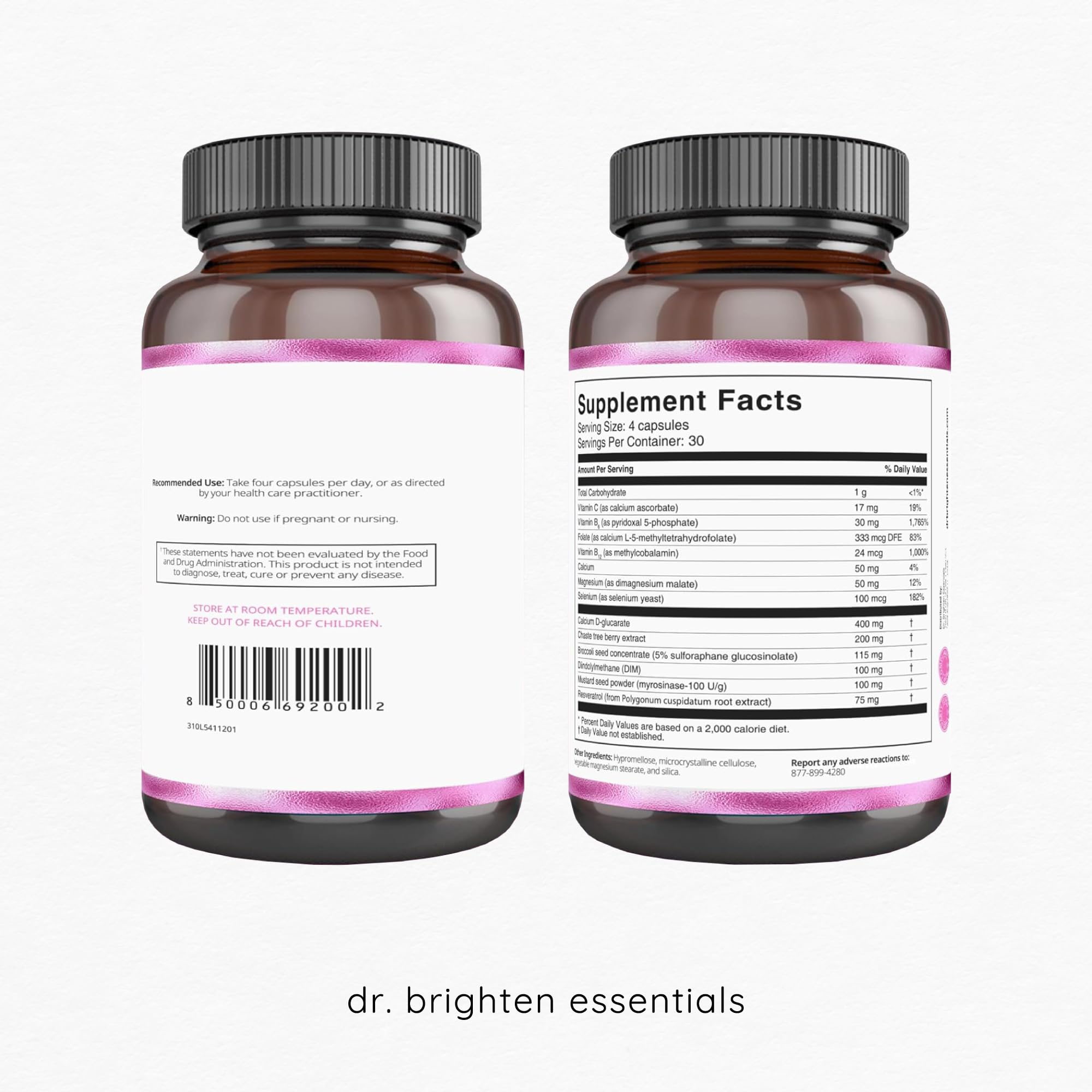 Dr. Brighten Balance - Hormone Balance for Women with Chasteberry and DIM - Targets Hormonal Acne, Period Issues, & PMS - Vegan, Non-GMO Dr. Brighten uk supplements