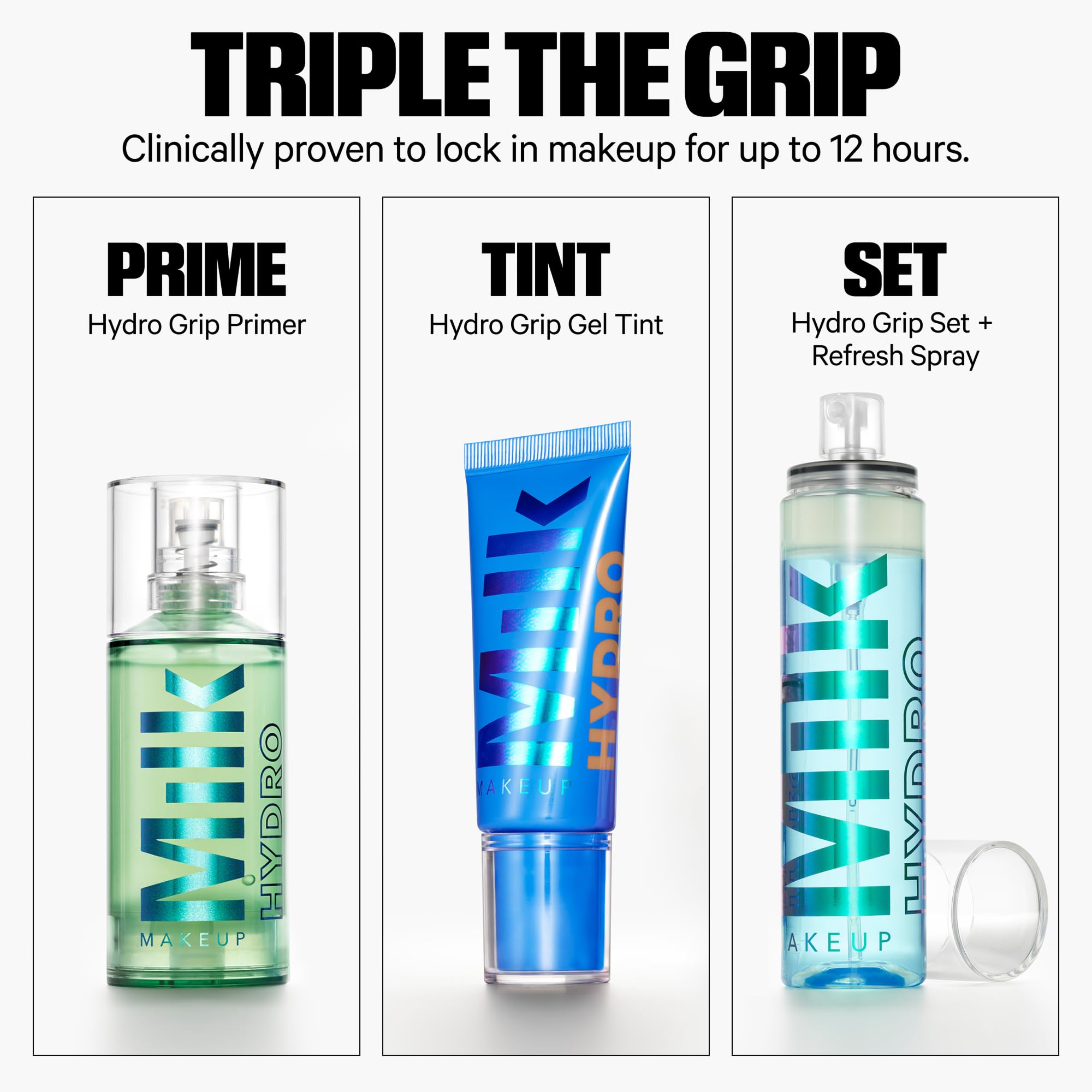 Milk Makeup Hydro Grip Set + Refresh Spray with Hyaluronic Acid – Sets Makeup + Hydrates Skin for Up to 12 Hours – Long-Lasting, Alcohol-Free Facial Mist for Dewy, Radiant Skin – 1.69 oz Milk Makeup uk supplements
