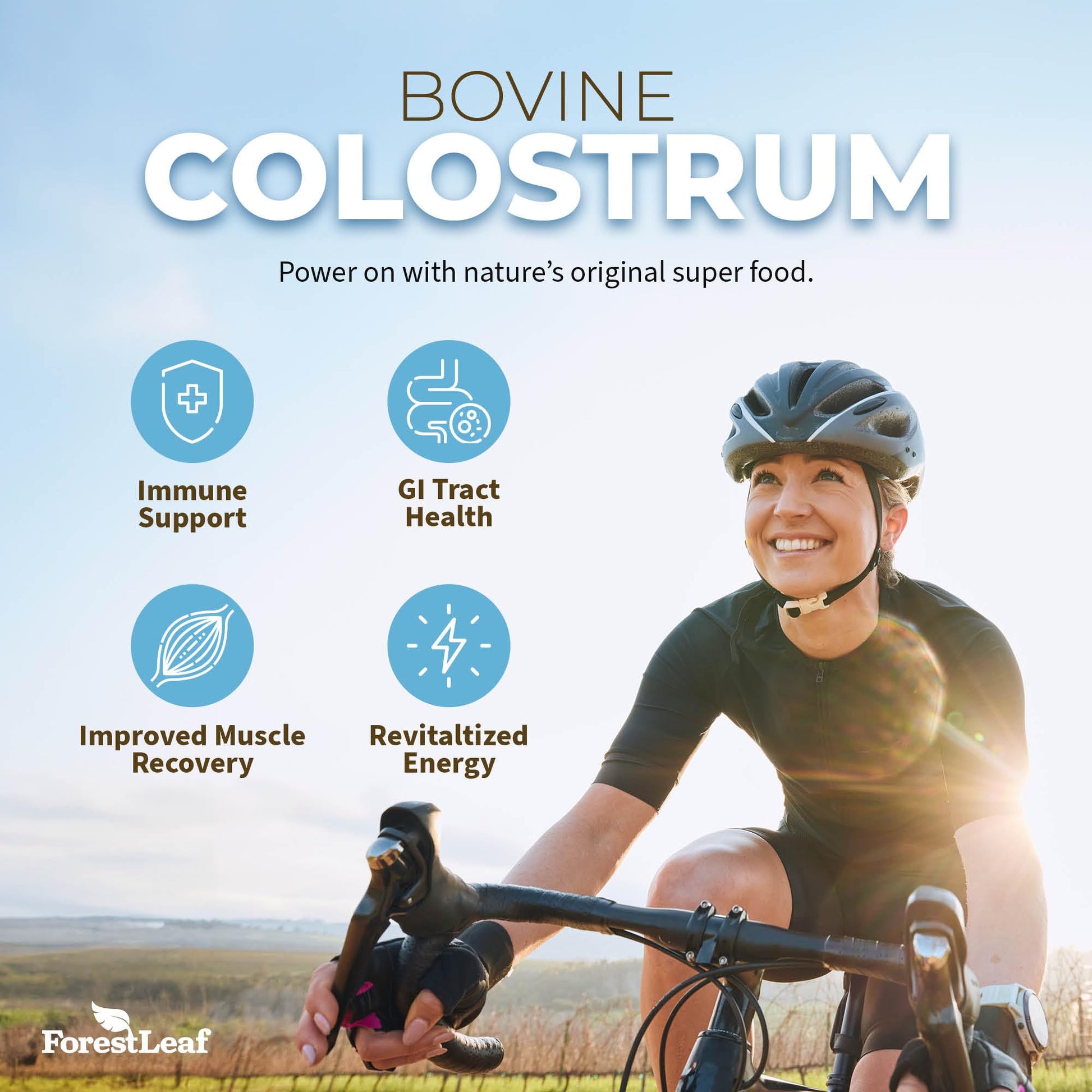 ForestLeaf Colostrum Powder 50% IgG Highest Concentration - Grass Fed Bovine ForestLeaf uk supplements