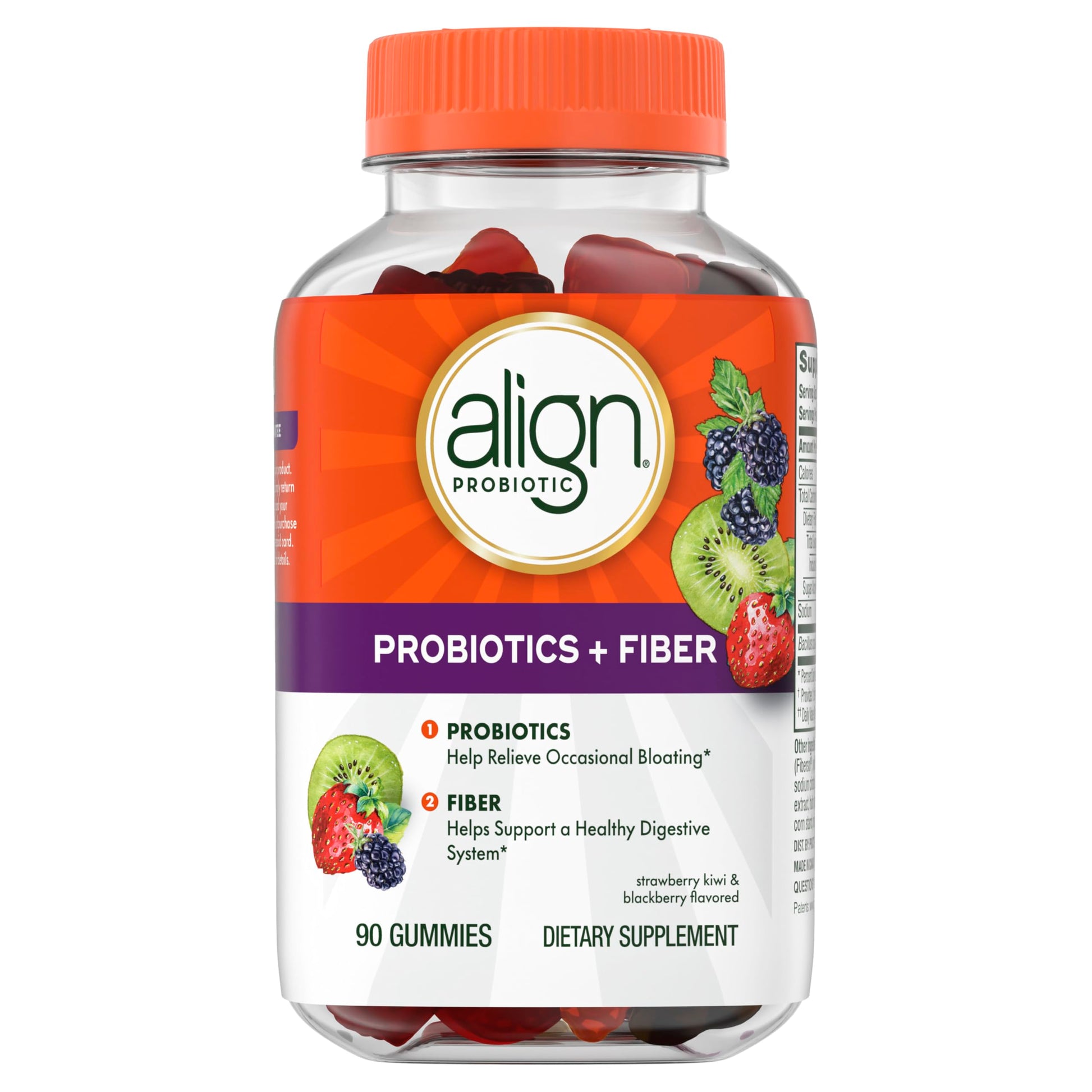 Align Probiotic, Probiotics + Fiber Gummies, Probiotics Help Relieve Occasional Bloating*, Fiber Helps Support a Healthy Digestive System*, #1 Doctor Recommended Probiotic Brand‡, 90 Gummies Align uk supplements