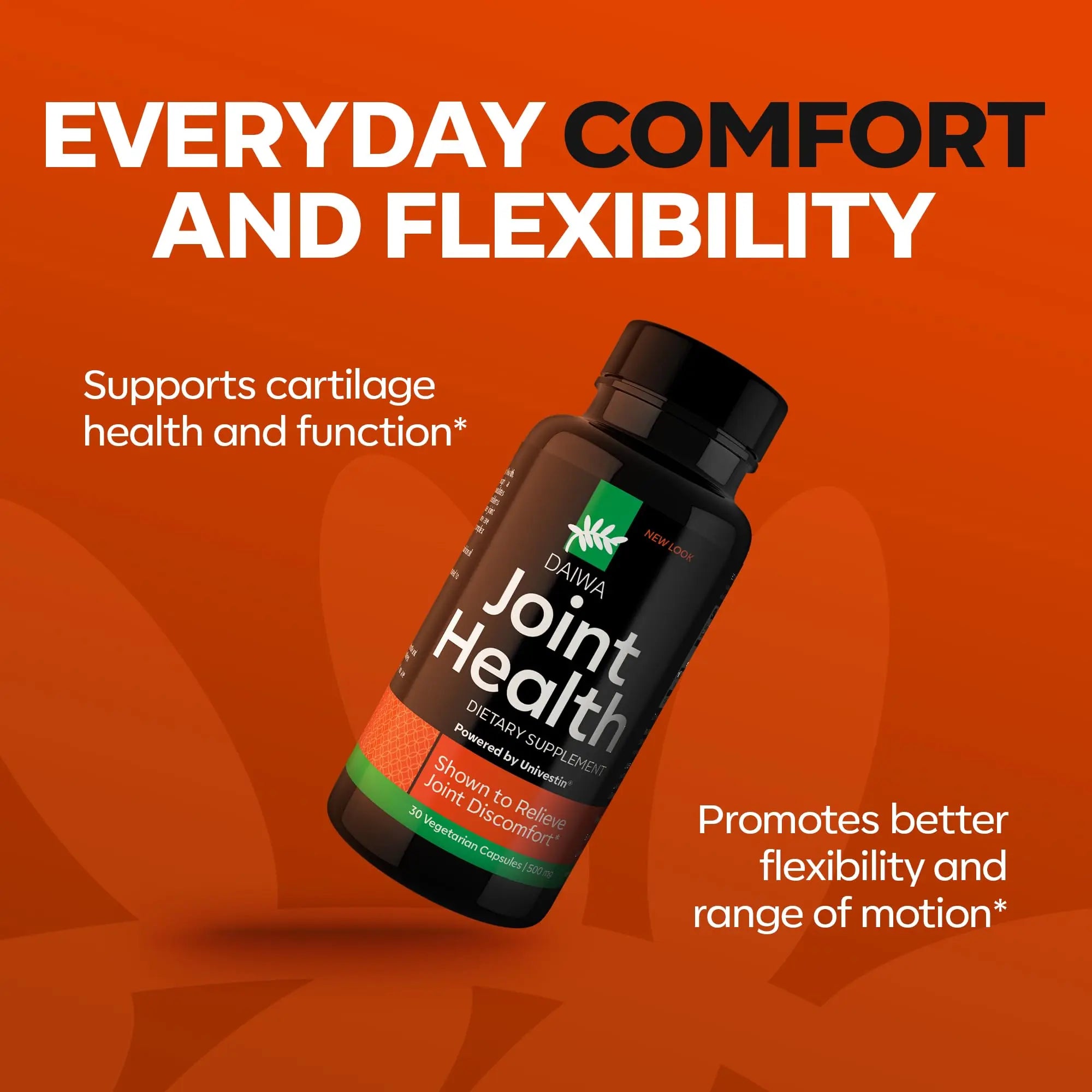 Daiwa Joint Health - Tendon and Ligament Supplements with Chinese Skullcap and Acacia Catechu - Traditional Plant-Based Formula for Active Lifestyles - Non-GMO, 30 Vegetarian Capsules Daiwa Health Development uk supplements