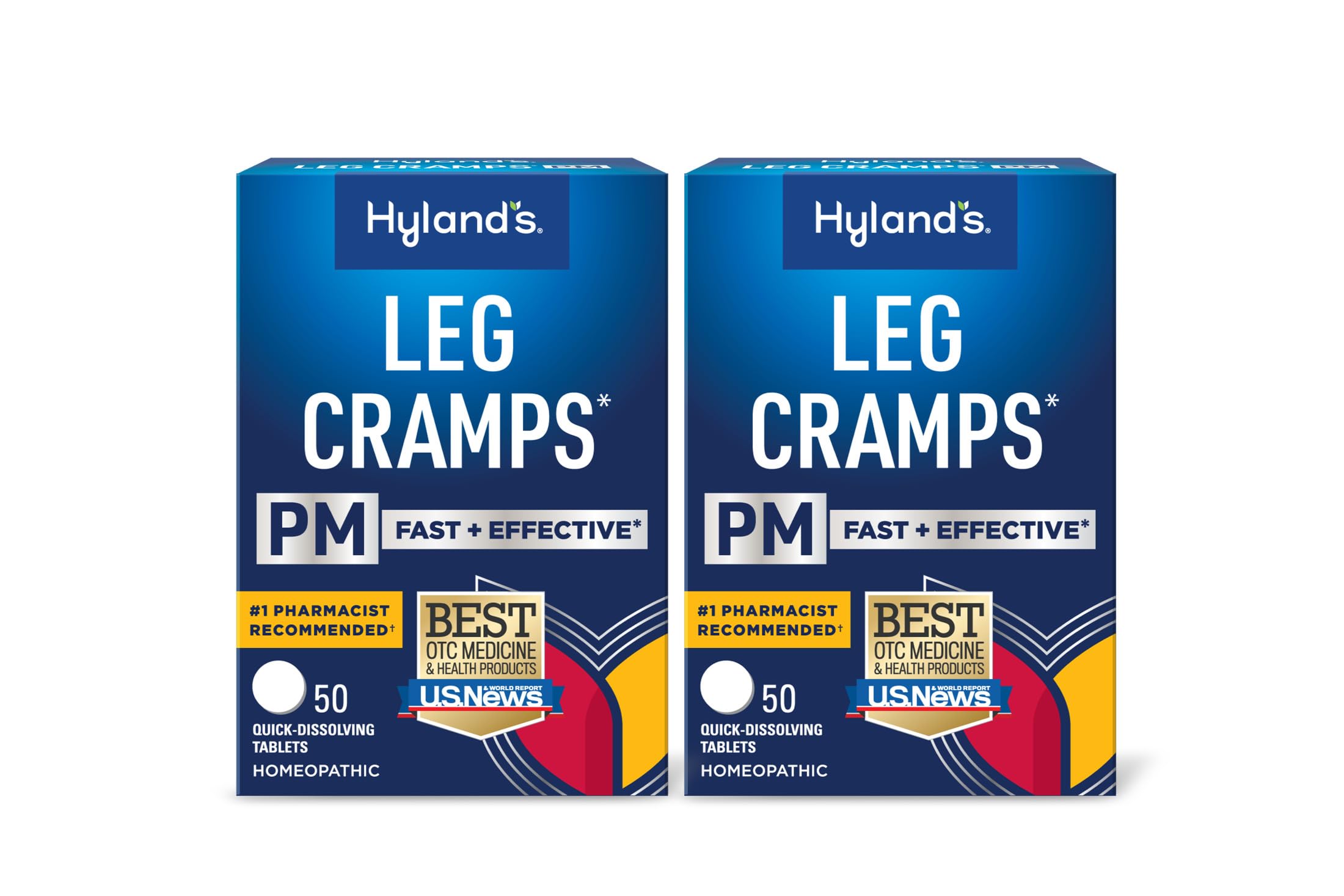 Hyland's Leg Cramps PM, Relief of Nighttime Leg, Calf, and Foot Cramps, 50 Quick-Dissolving Tablets 2-Pack (100 Total) Hyland's uk supplements