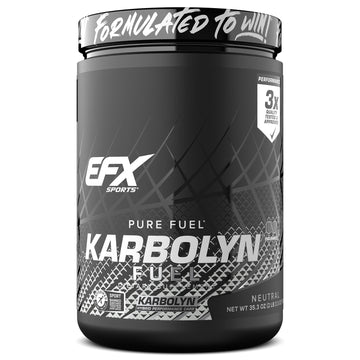 EFX Sports Karbolyn Fuel | Fast-Absorbing Carbohydrate Powder | Carb Load, Sustained Energy, Quick Recovery | Stimulant Free | 20 Servings (Neutral) EFX Sports uk supplements