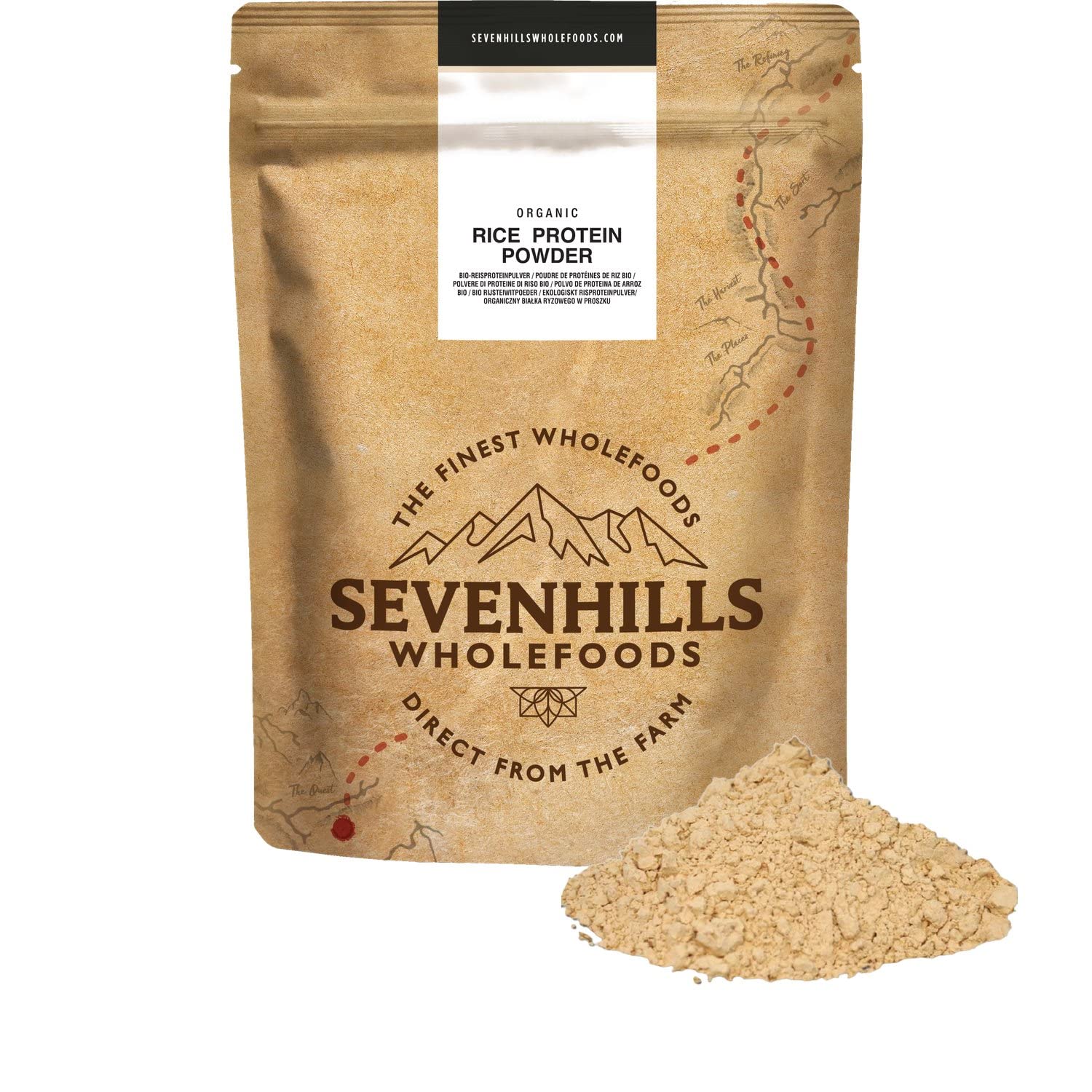 Sevenhills Wholefoods Organic Rice Protein Powder 500g Sevenhills Wholefoods uk supplements