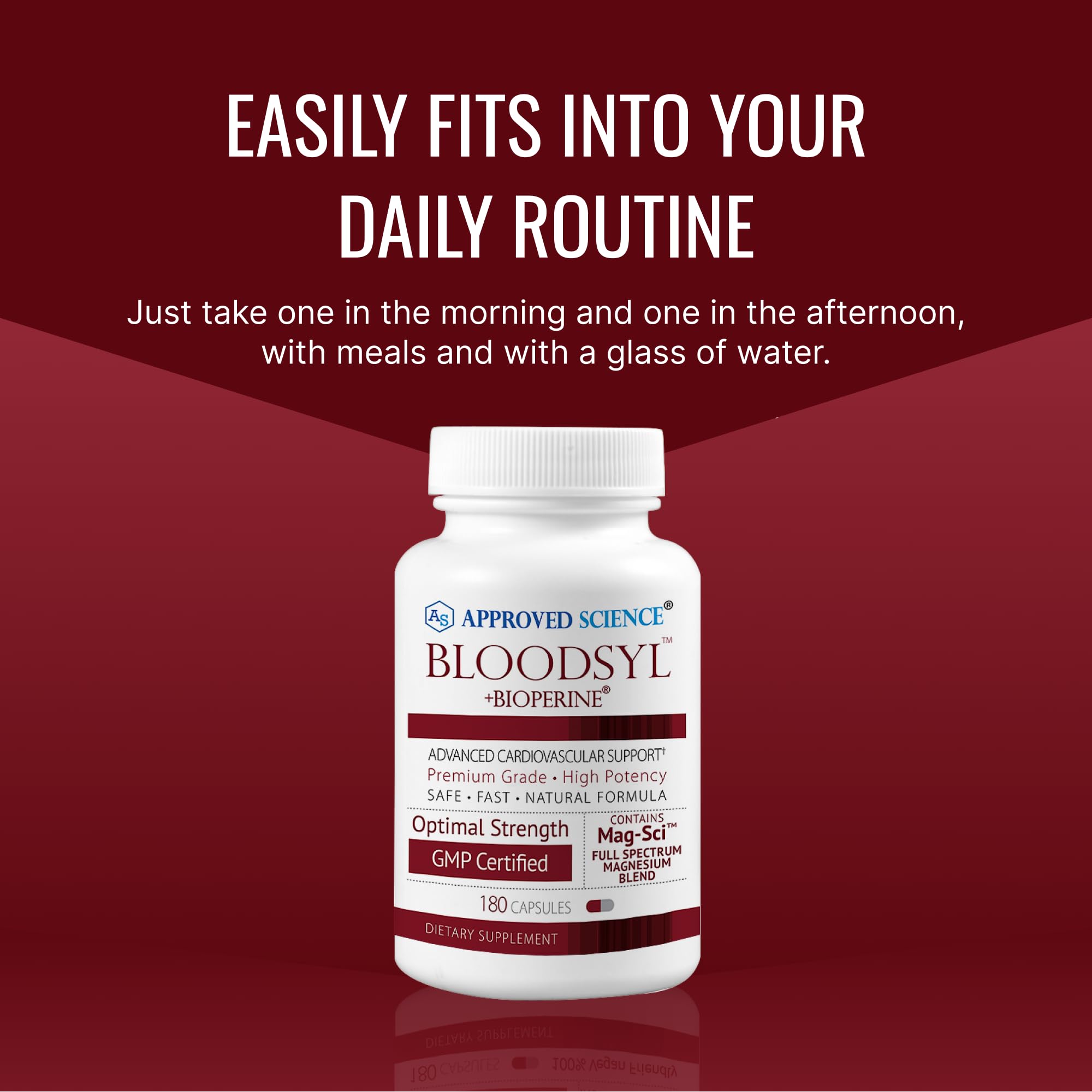 Approved Science Bloodsyl - Supports Blood Flow - Hawthorn Berry, Magnesium, BioPerine - Vegan - 180 Capsules - Pack of 1 Approved Science uk supplements