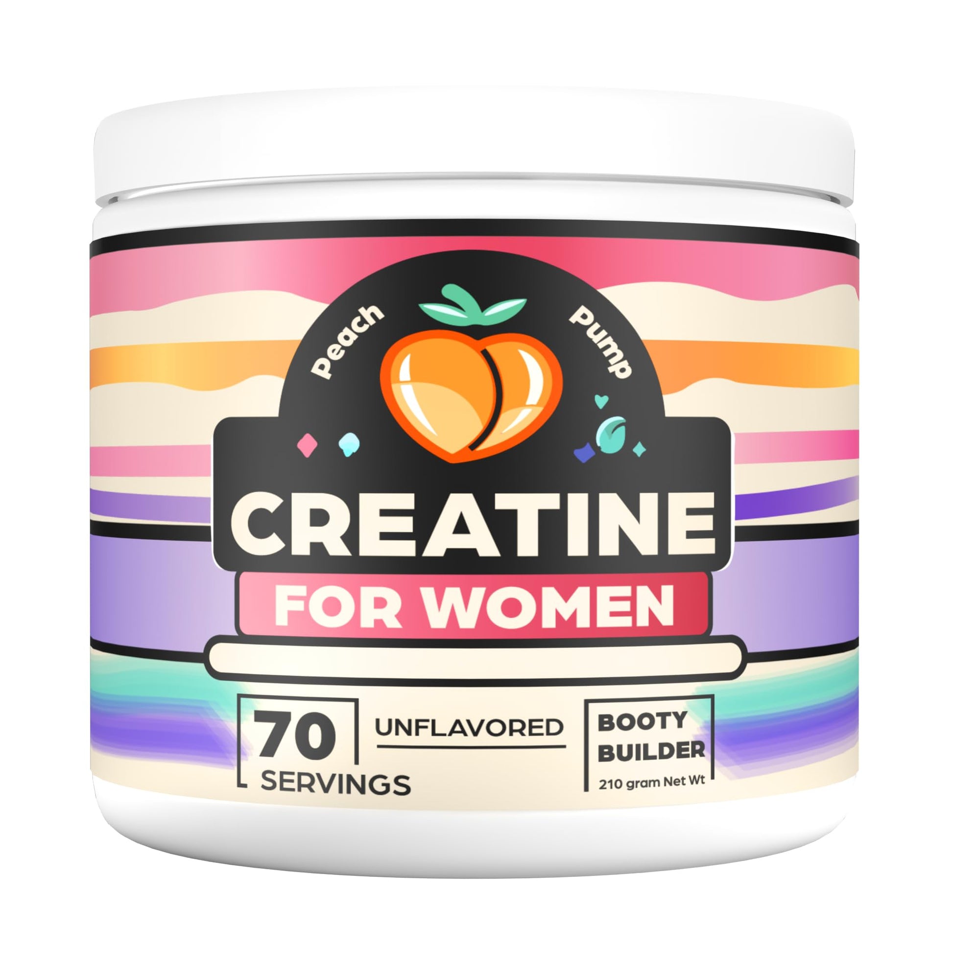 Creatine Supplement for Women's Booty Gains - Unflavored Micronized Creatine Peach Pump uk supplements
