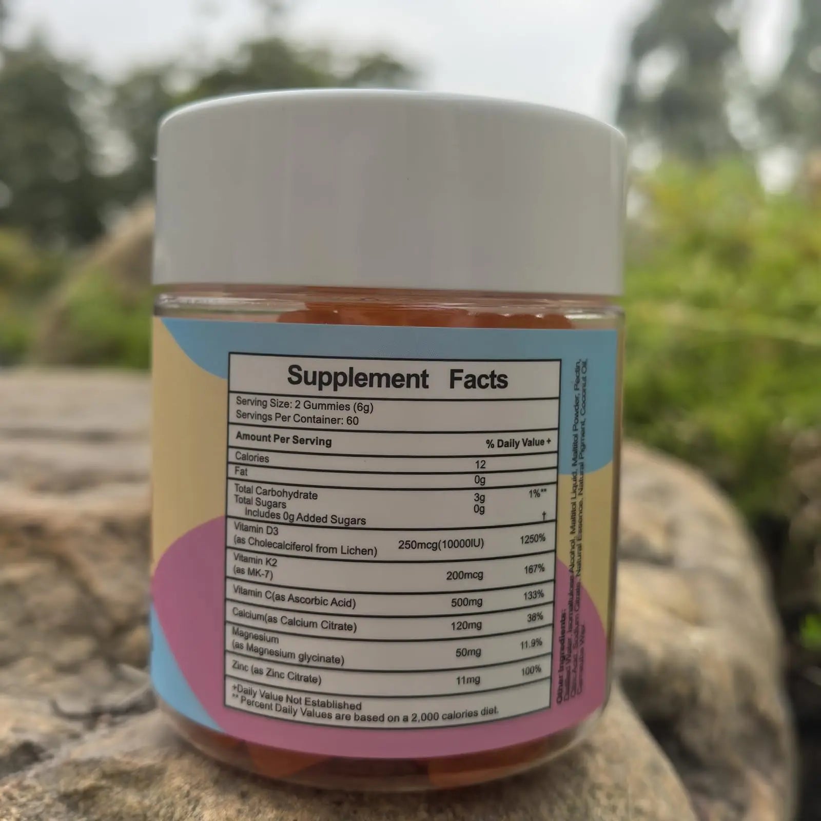 Misyvoing Vitamin D3 K2 Sugar-Free Gummies,Vitamin D3 10000 IU with K2 200mcg,VitaminC,Calcium,Magnesium,Zinc,Support for Bones Misyvoing uk supplements