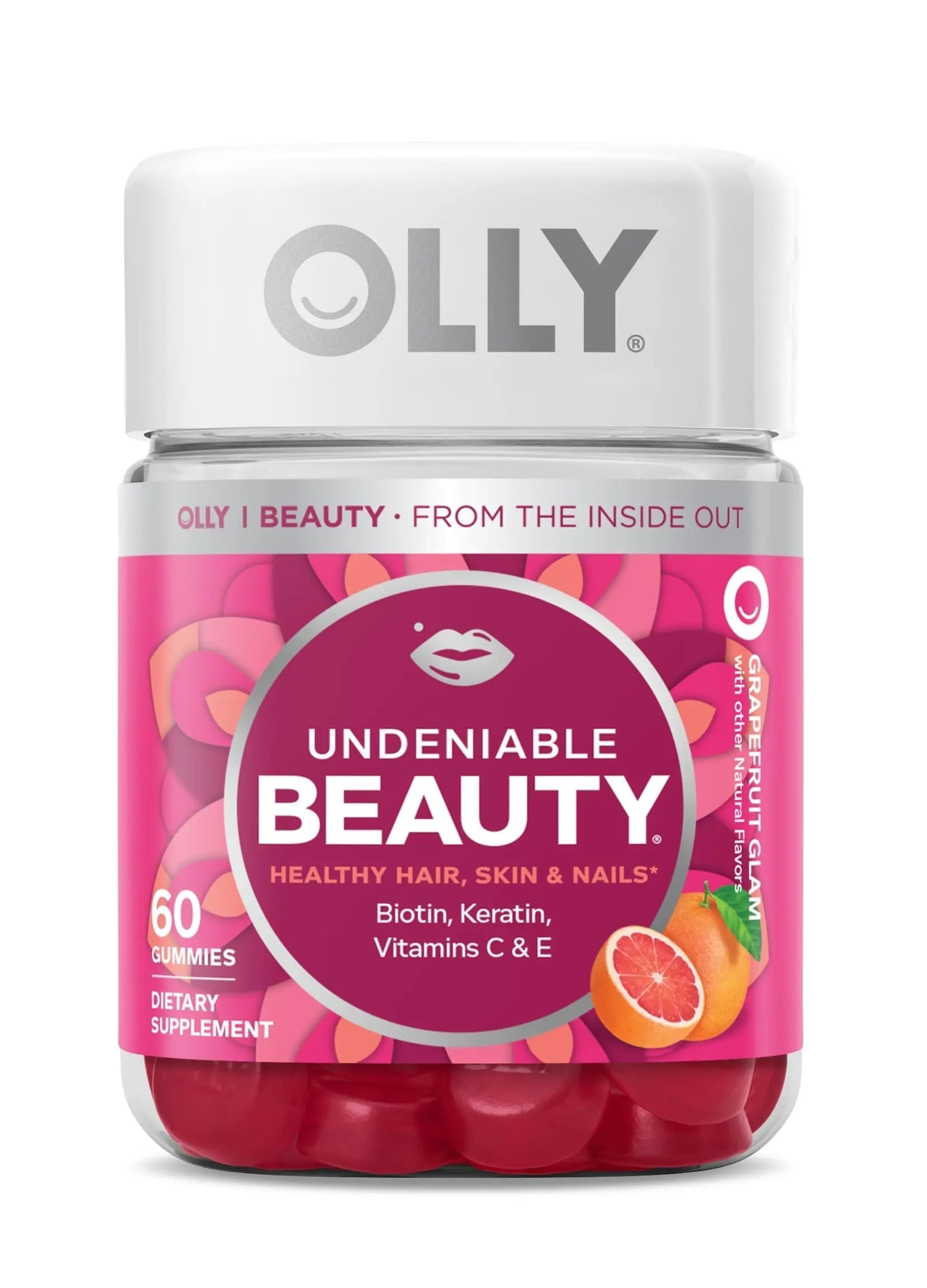 OLLY Undeniable Beauty Gummy & Flawless Complexion Gummy, Clear and Healthy Skin Support, Vitamins E, A, Zinc, Chewable Supplement, Berry - 50 Count (Pack of 1) OLLY uk supplements