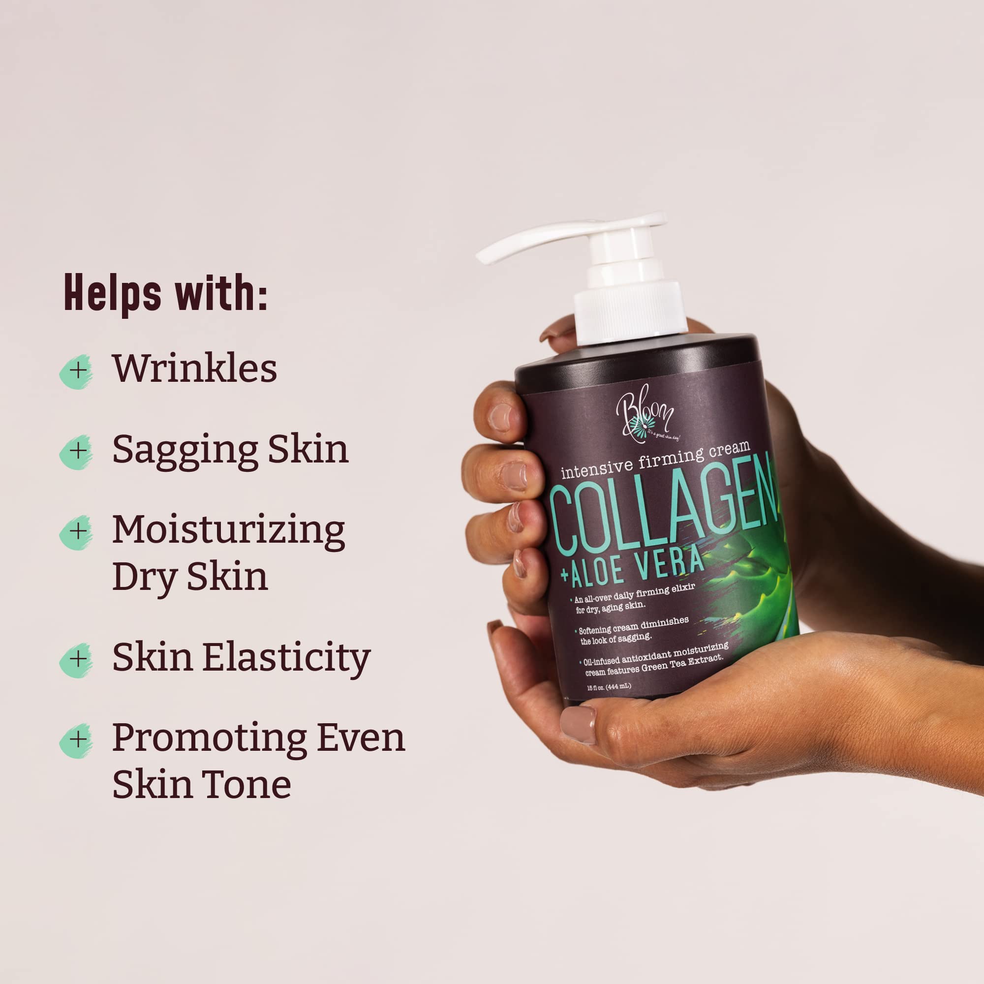 BLOOM Collagen Lotion Skin Care Firming Body Cream, Intensive Anti Aging Moisturizer BLOOM IT'S A GREAT SKIN DAY! uk supplements