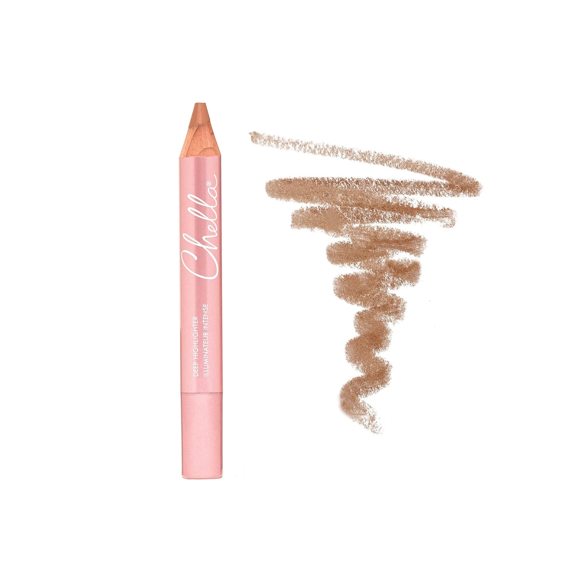 Chella Highlighter Makeup Pencil - Vegan, Cruelty Free, Paraben Free, Gluten Free - Use as a Highlighter, Concealer and Under Eye Liner (Deep Matte) Chella uk supplements