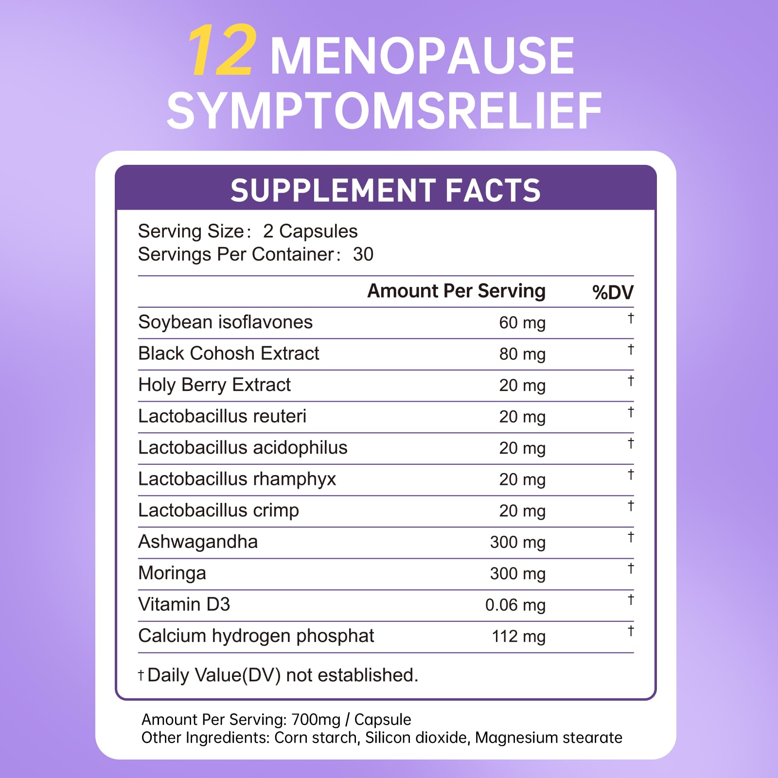 Natener Menopause Supplement for Women, Relieves 12 Menopausal Symptoms* | Black Cohosh + Soy Isoflavones + Ashwagandha + Moringa | for Alleviate Hot Flashes*, Night Sweats*, Weight* & Mood Swings* Natener uk supplements