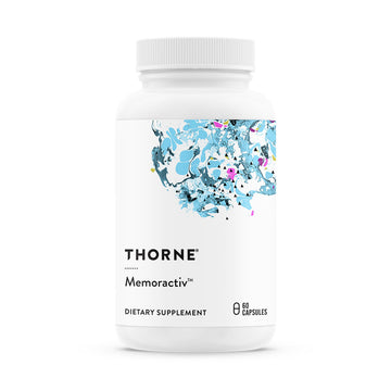 THORNE - Memoractiv - Nootropic Brain Supplement for Focus, Creativity, and Concentration - Ashwagandha, Ginkgo, Lutemax, Bacopa, Pterostilbene - Gluten-Free, Dairy-Free* - 60 Capsules - 30 Servings THORNE uk supplements
