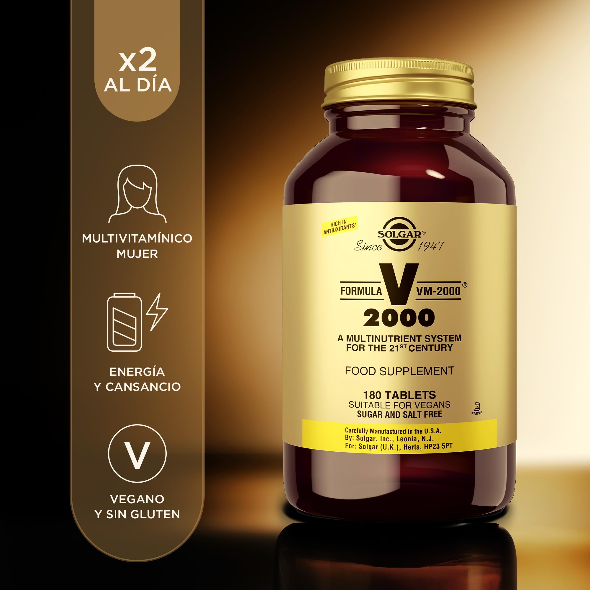 Solgar Formula VM-2000 (Multinutrient System), 180 Tablets - Premium Quality Multiple - Contains Zinc - Supports A Healthy Immune System - Vegan, Dairy Free, Kosher - 90 Servings Solgar uk supplements