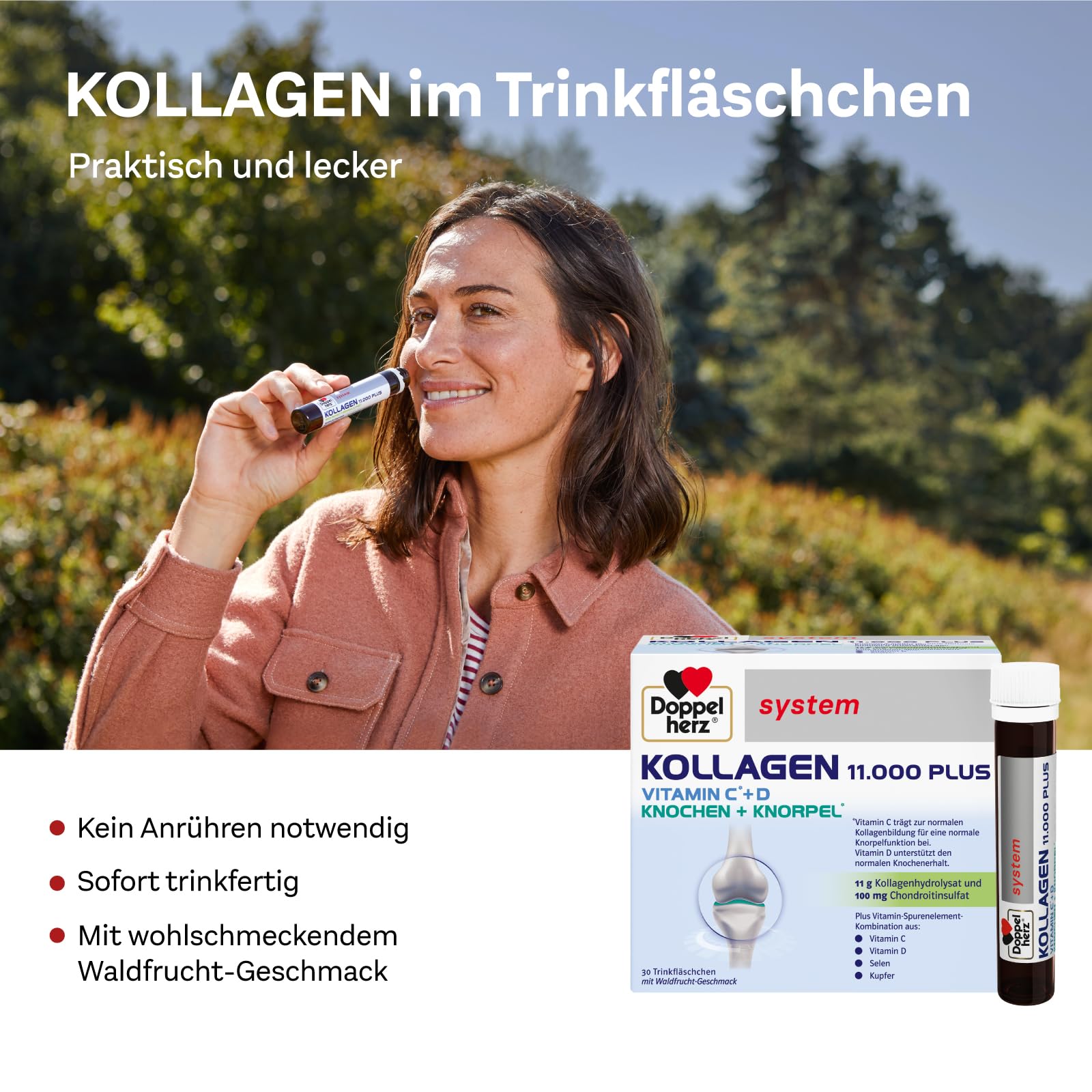 Doppelherz collagen 11,000 ampoules, 30 x 25 ml, PZN:7625039 My Store uk supplements